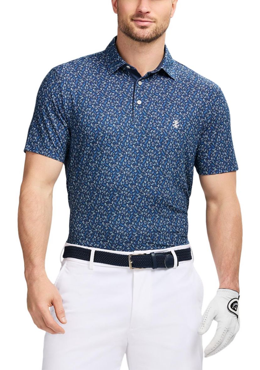 Short Sleeve Printed Golf Polo Shirt 