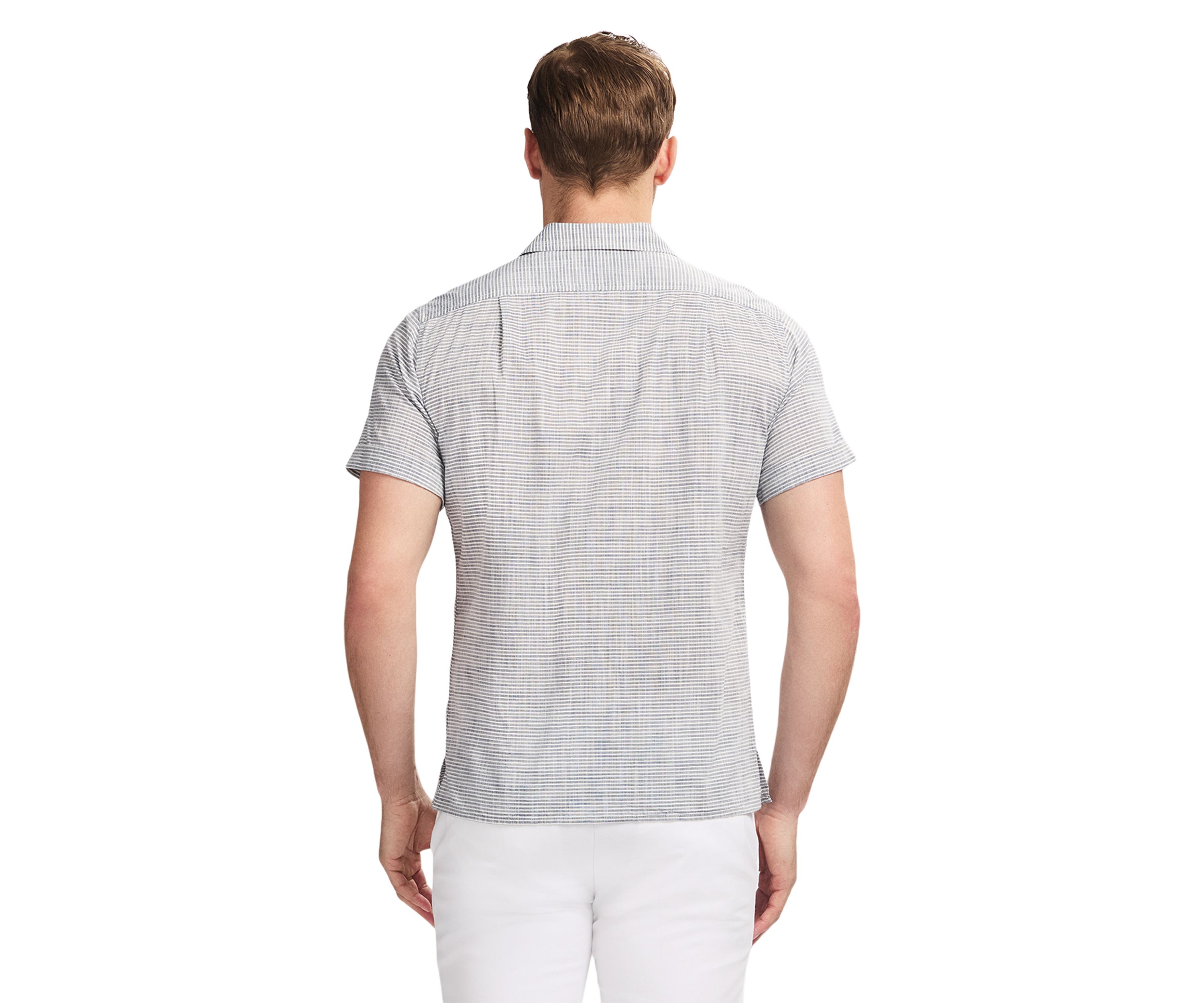 Short Sleeve Woven Saltwater Dune Texture Button Up Shirt