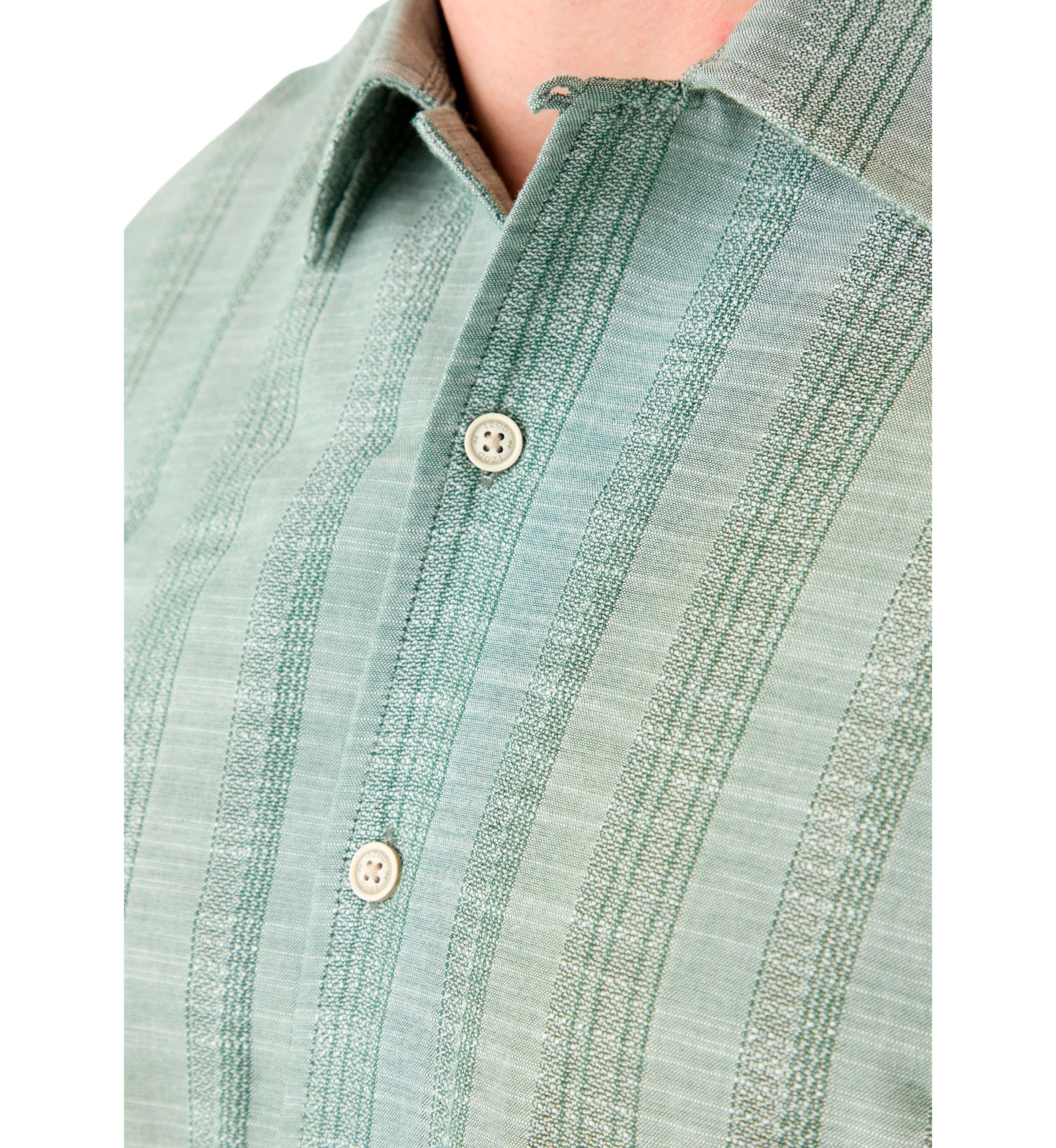 Big & Tall Short Sleeve Lux Saltwater Tonal Stripe Shirt