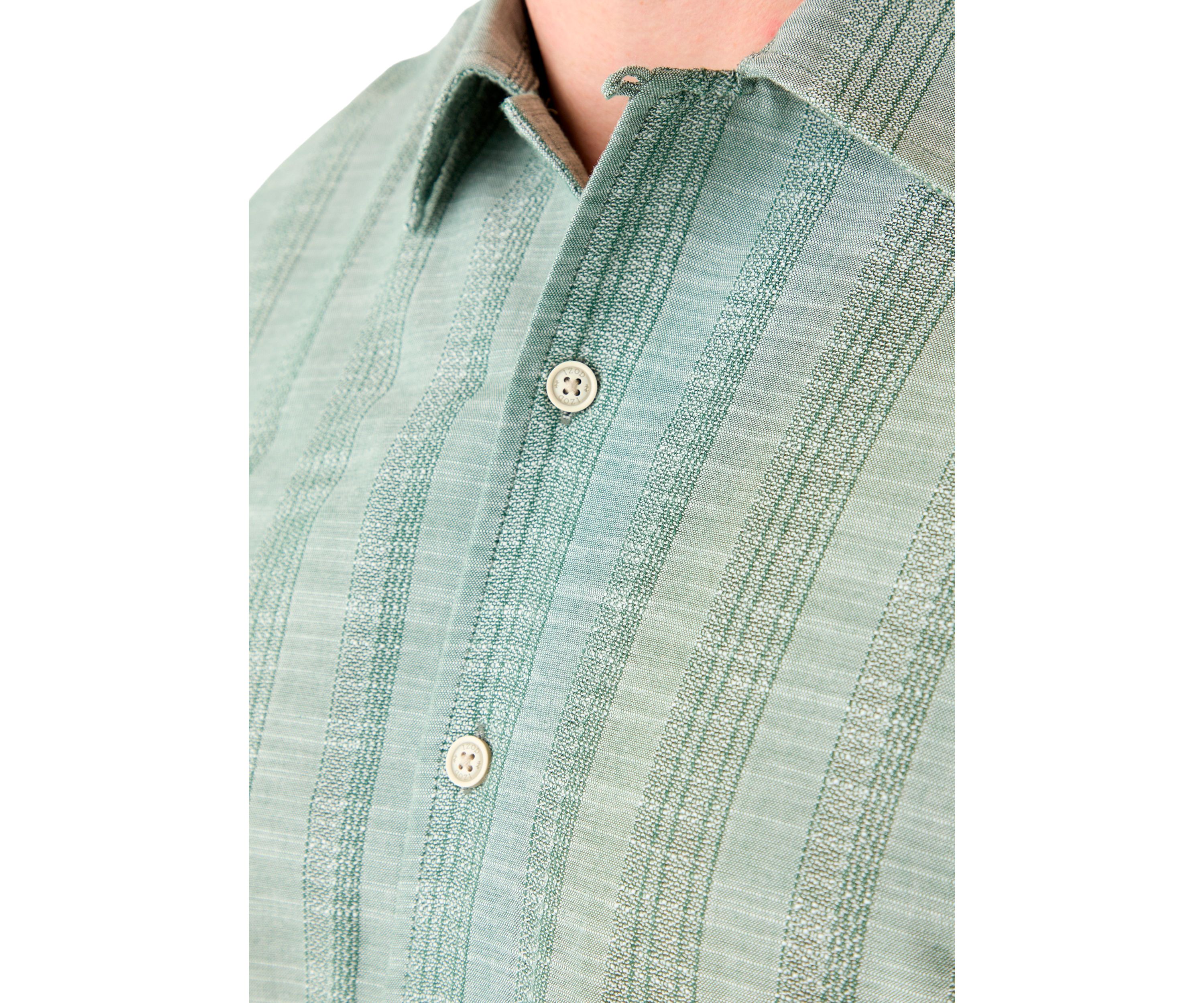 Big & Tall Short Sleeve Lux Saltwater Tonal Stripe Shirt