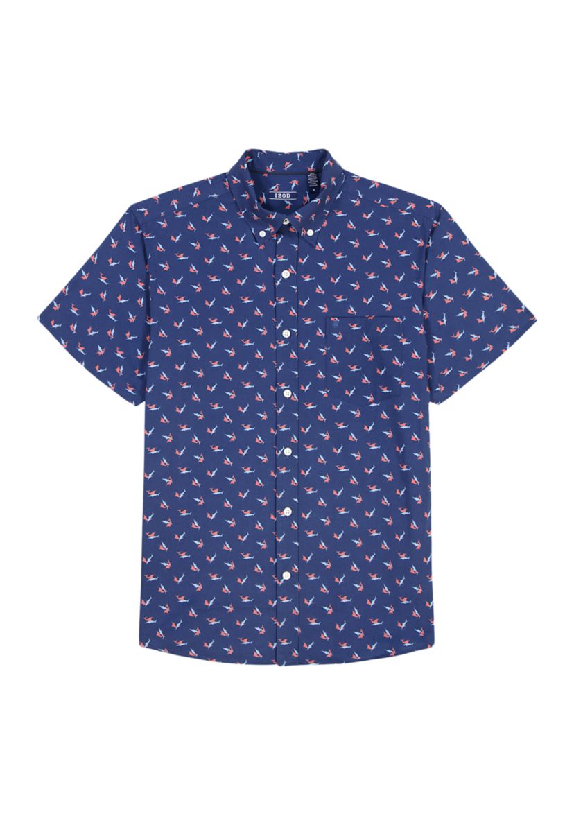 Short Sleeve Breeze Woven Shark Shirt