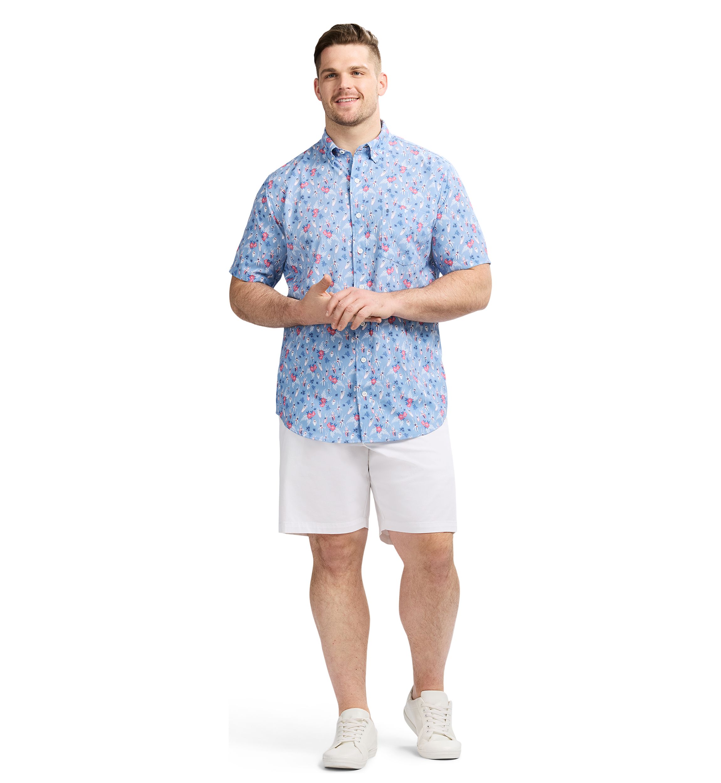 Big & Tall Short Sleeve Breeze Surfer Print Shirt