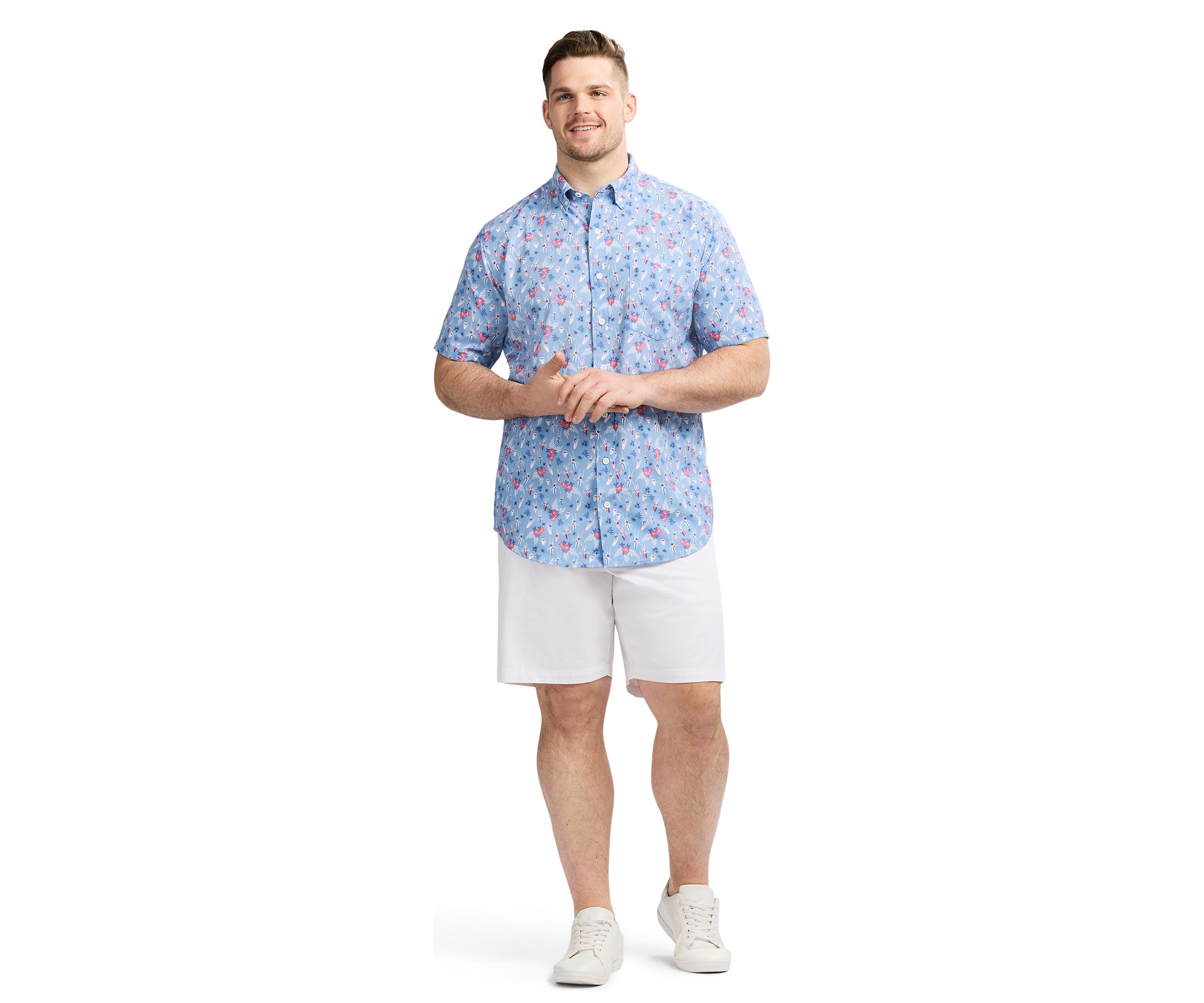 Big & Tall Short Sleeve Breeze Surfer Print Shirt