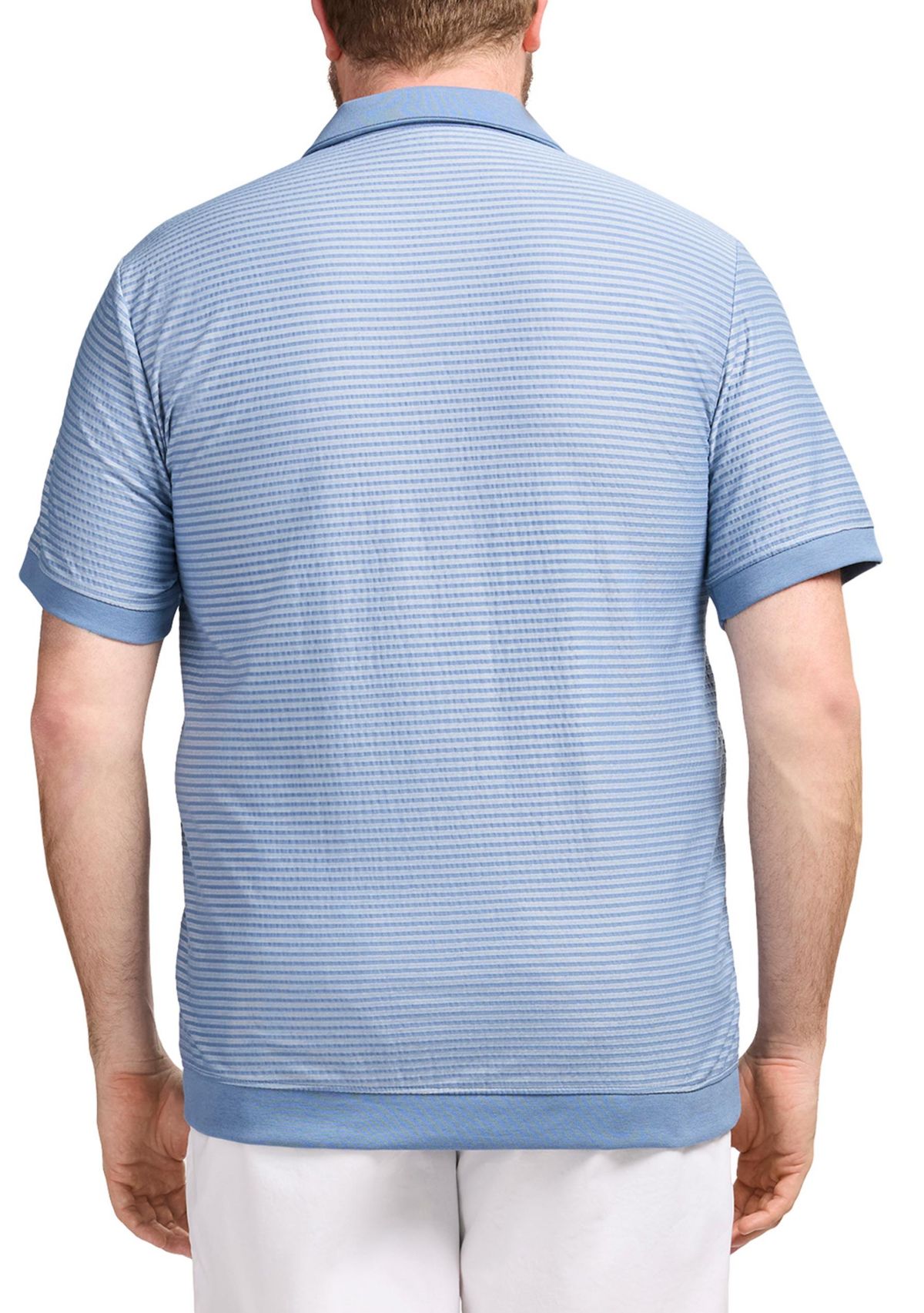 Big & Tall Short Sleeve Saltwater Dune Knit Texture Polo Shirt