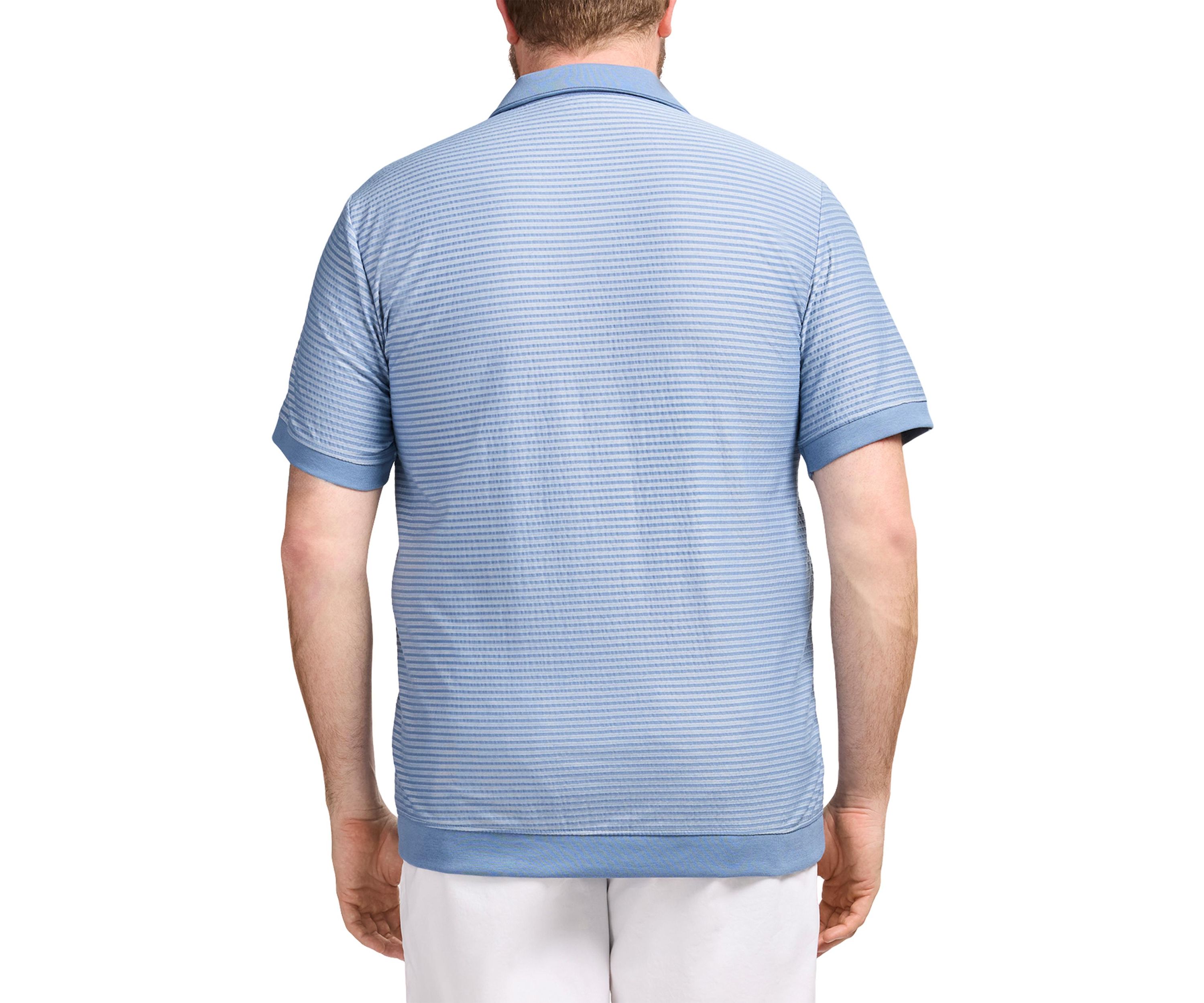 Big & Tall Short Sleeve Saltwater Dune Knit Texture Polo Shirt