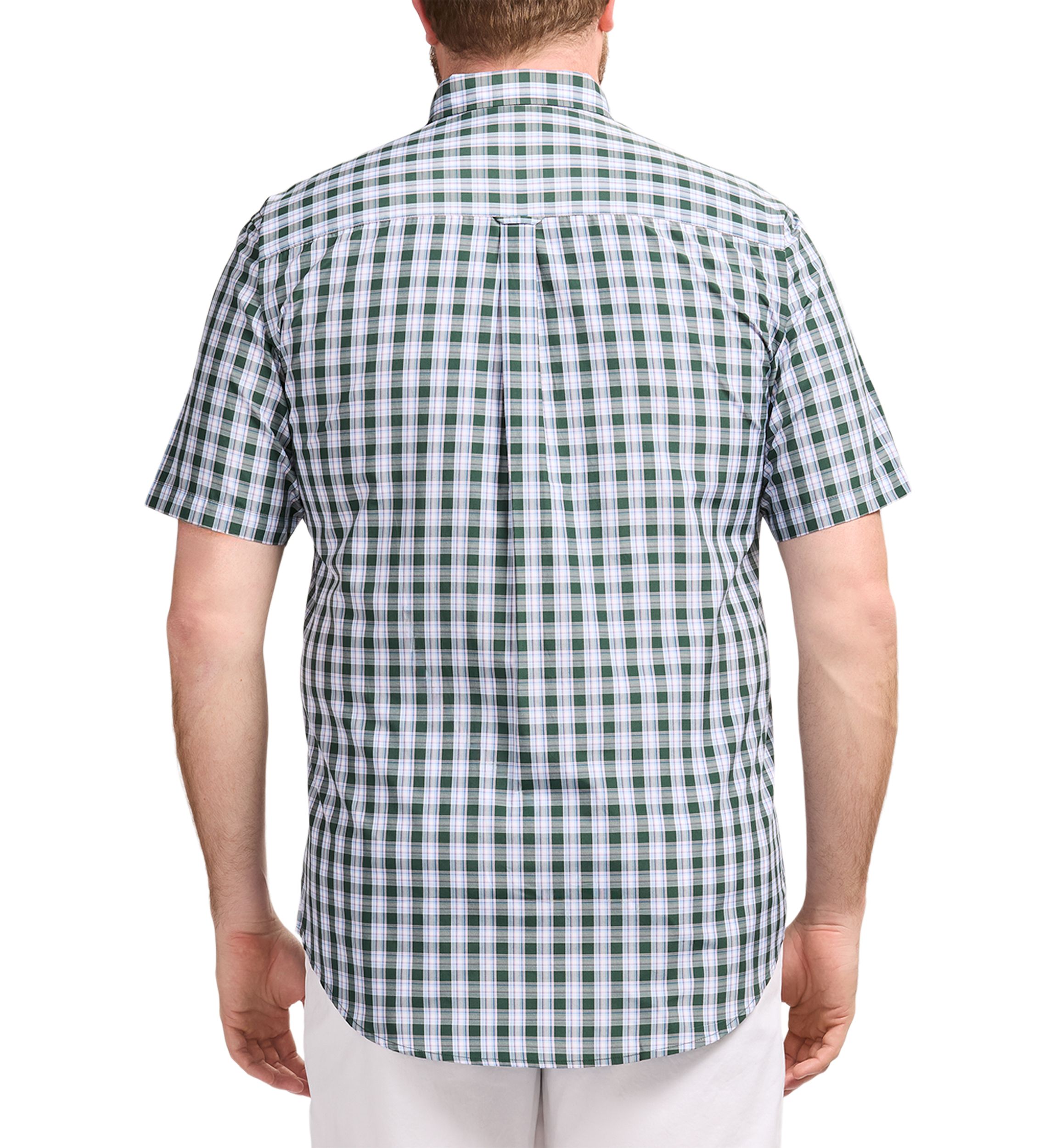 Big & Tall Short Sleeve Breeze Woven Plaid Shirt