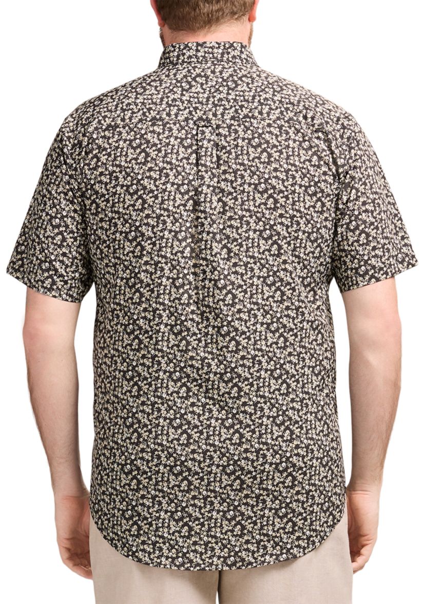 Big & Tall Short Sleeve Breeze Floral Printed Woven Shirt