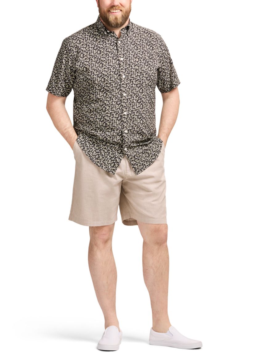 Big & Tall Short Sleeve Breeze Floral Printed Woven Shirt