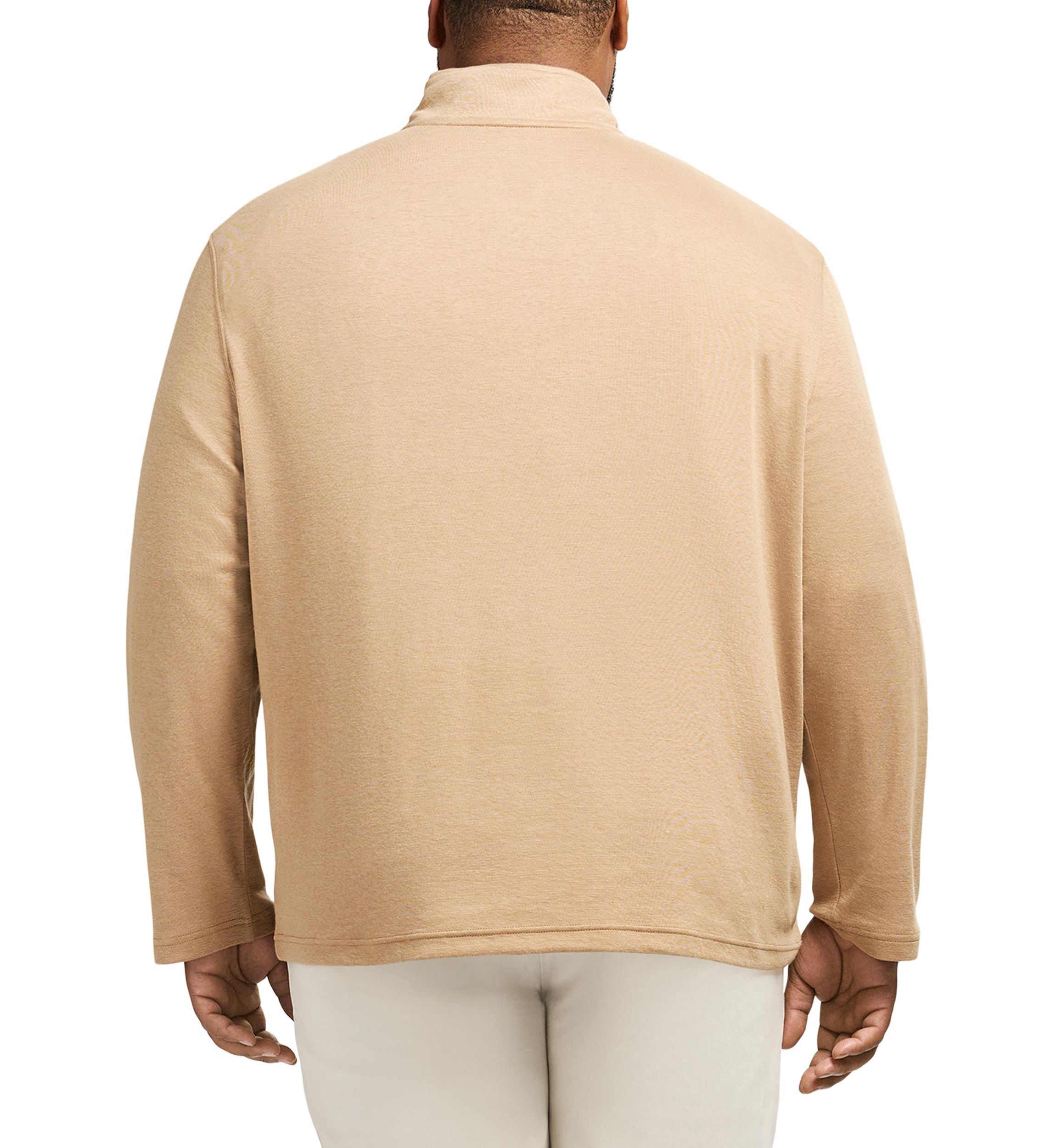 Big & Tall Long Sleeve Feeder Stripe 1/4 Zip Pullover