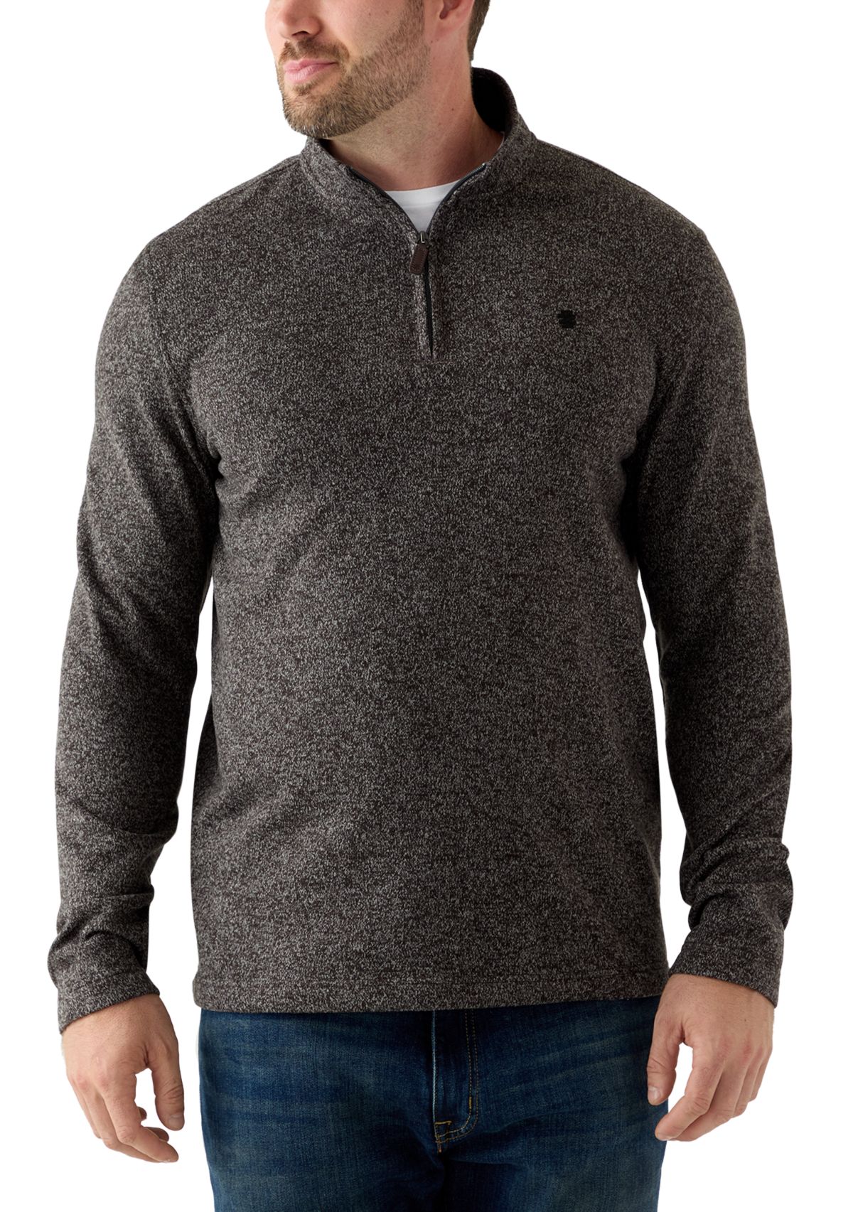 Big & Tall 1/4 Zip Fleece Sweater