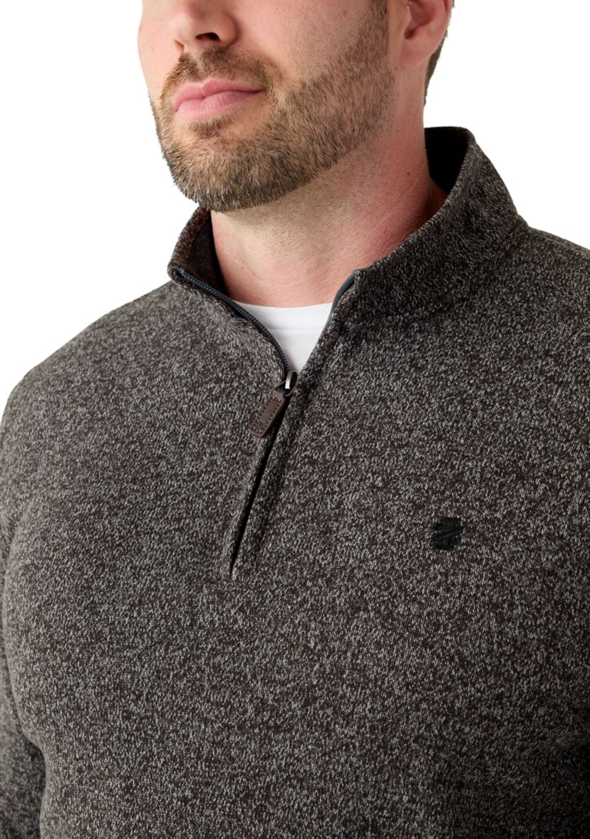 Big & Tall 1/4 Zip Fleece Sweater