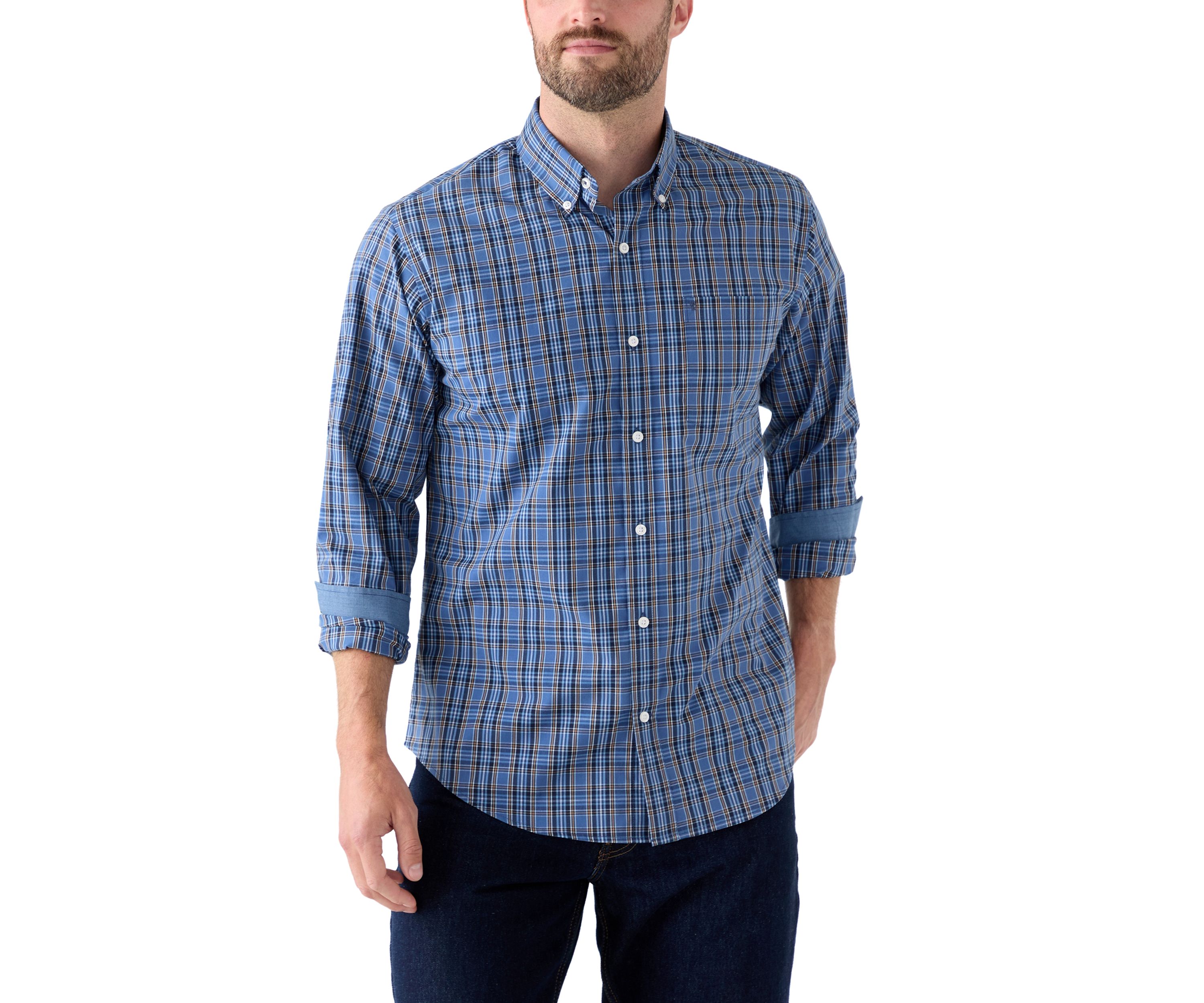 Dark Colored Plaid Shirt