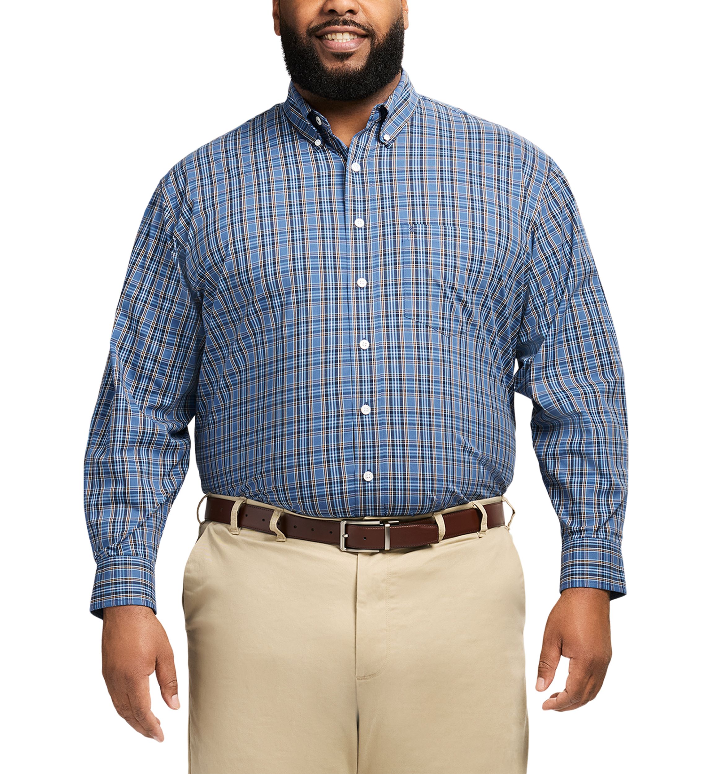 Big & Tall Performance Comfort Plaid Shirt