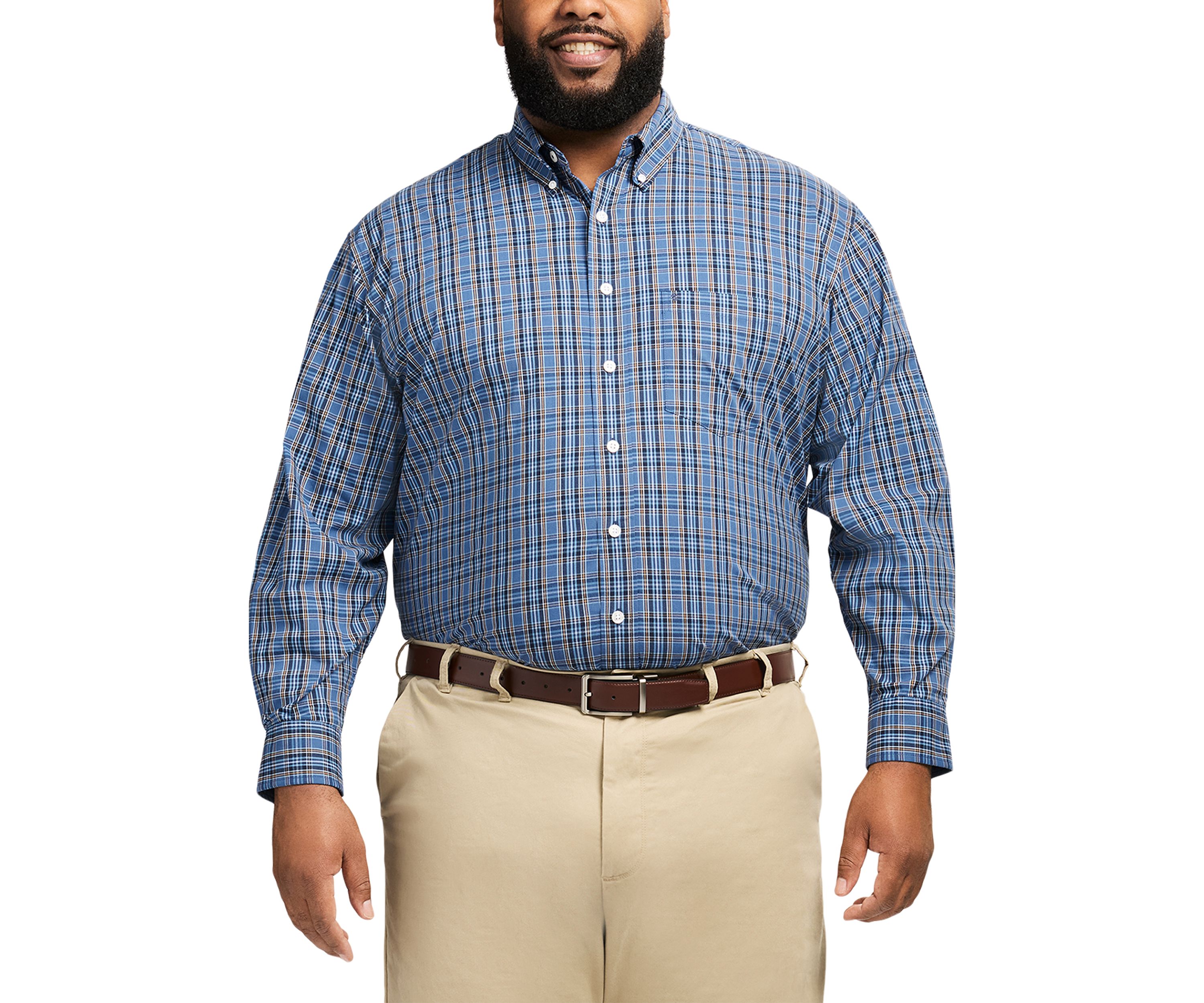 Big & Tall Performance Comfort Plaid Shirt