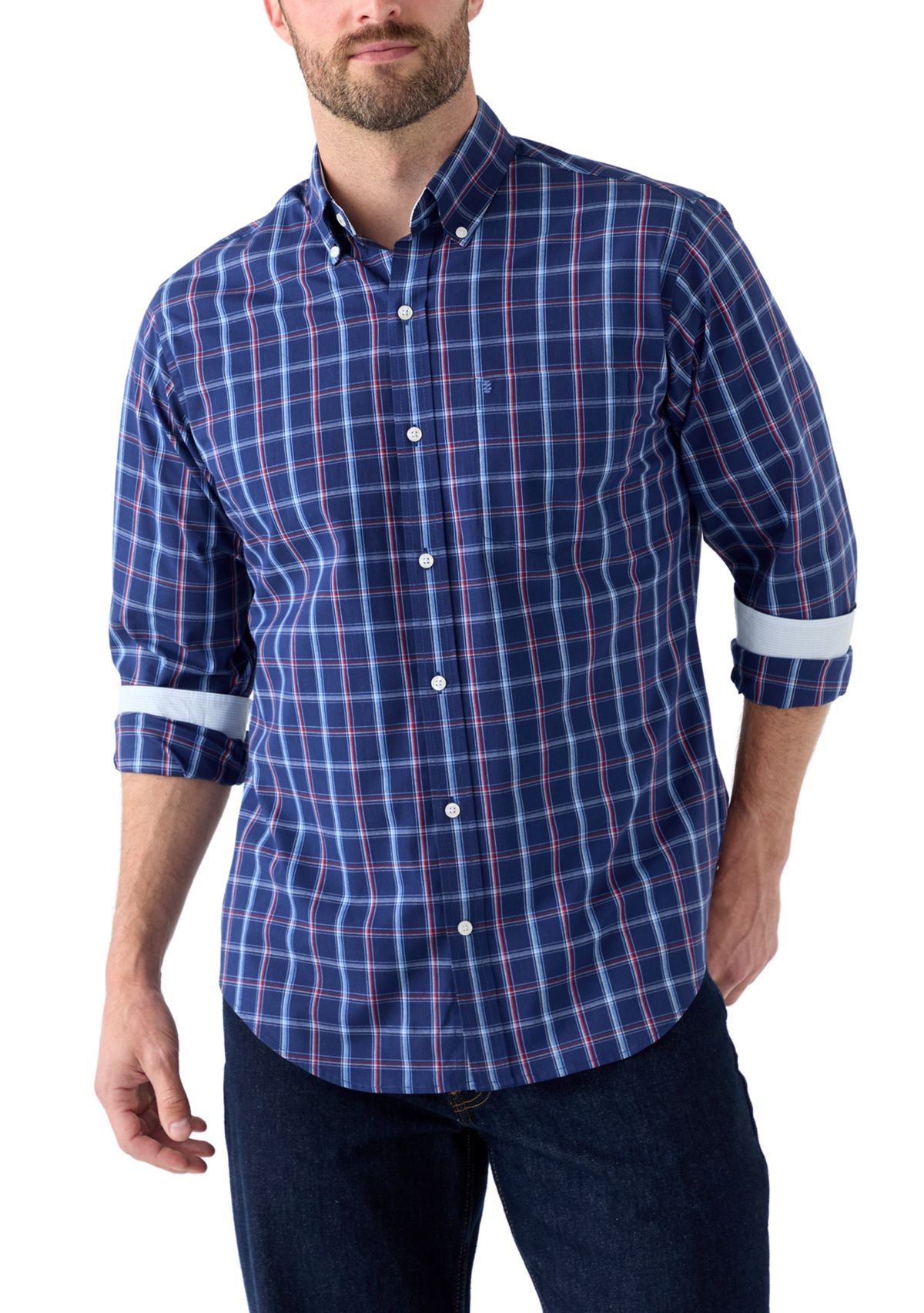 Dark Colored Plaid Shirt