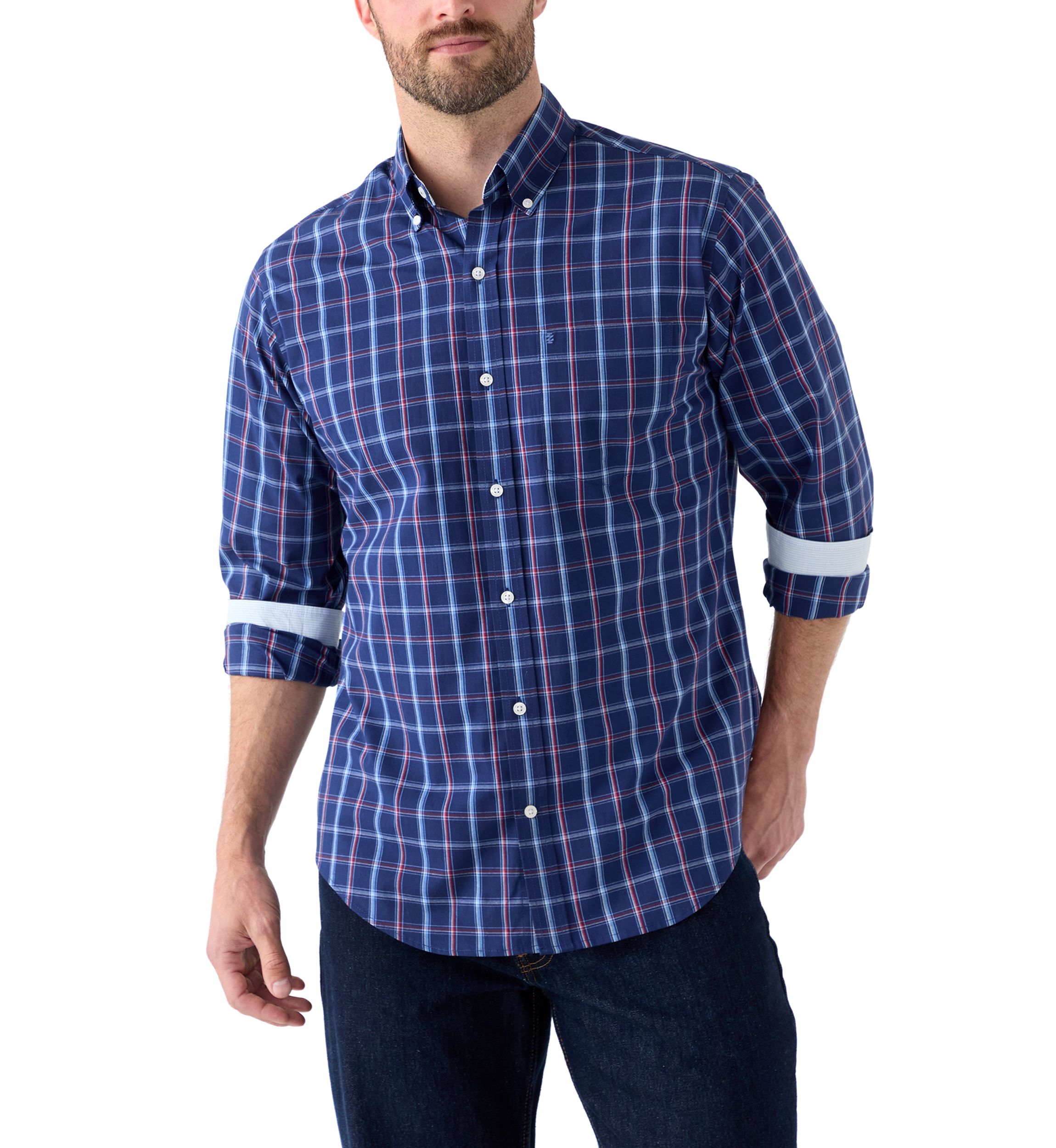 Dark Colored Plaid Shirt