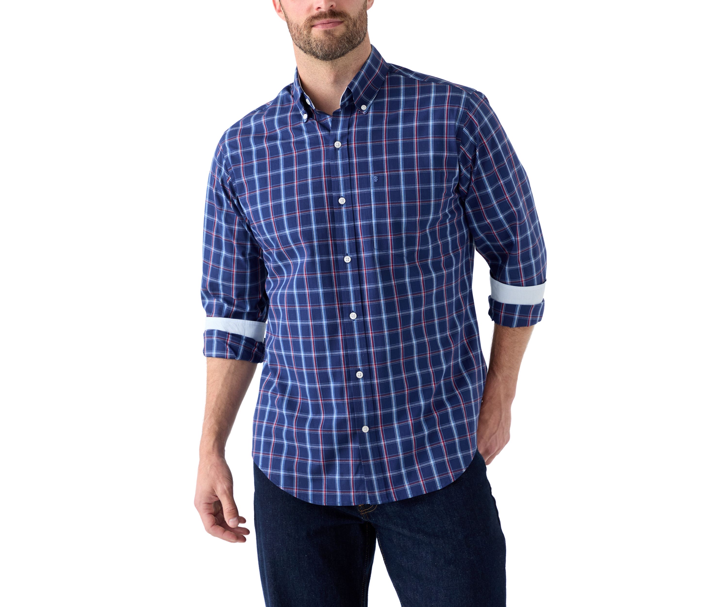 Dark Colored Plaid Shirt