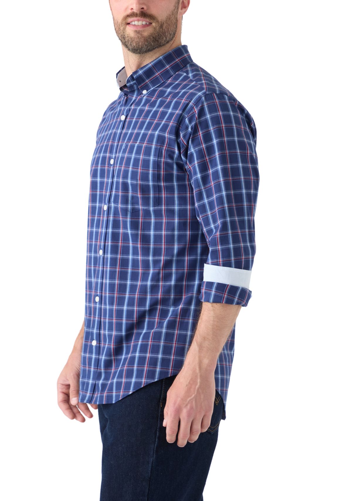 Dark Colored Plaid Shirt