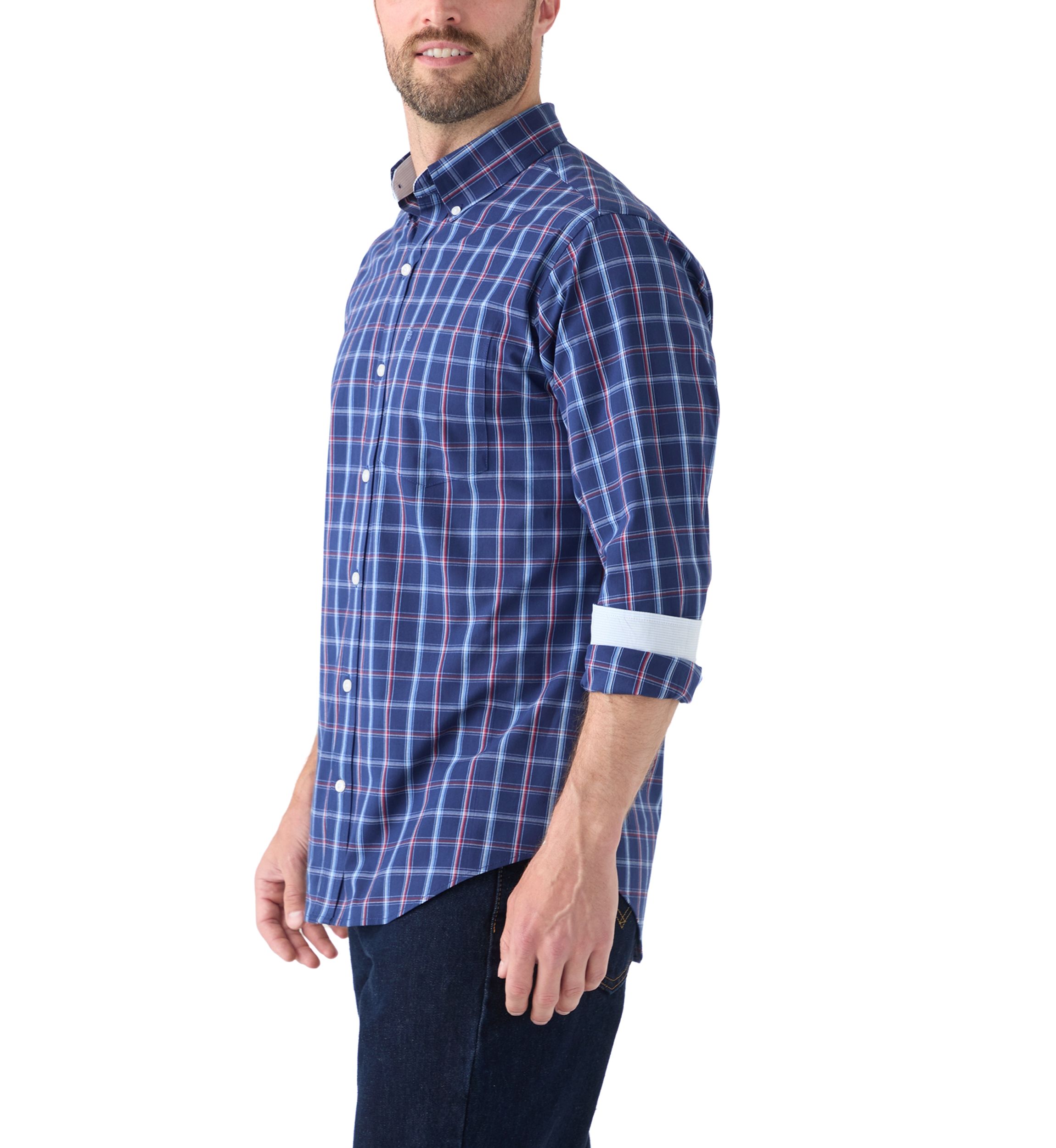 Dark Colored Plaid Shirt