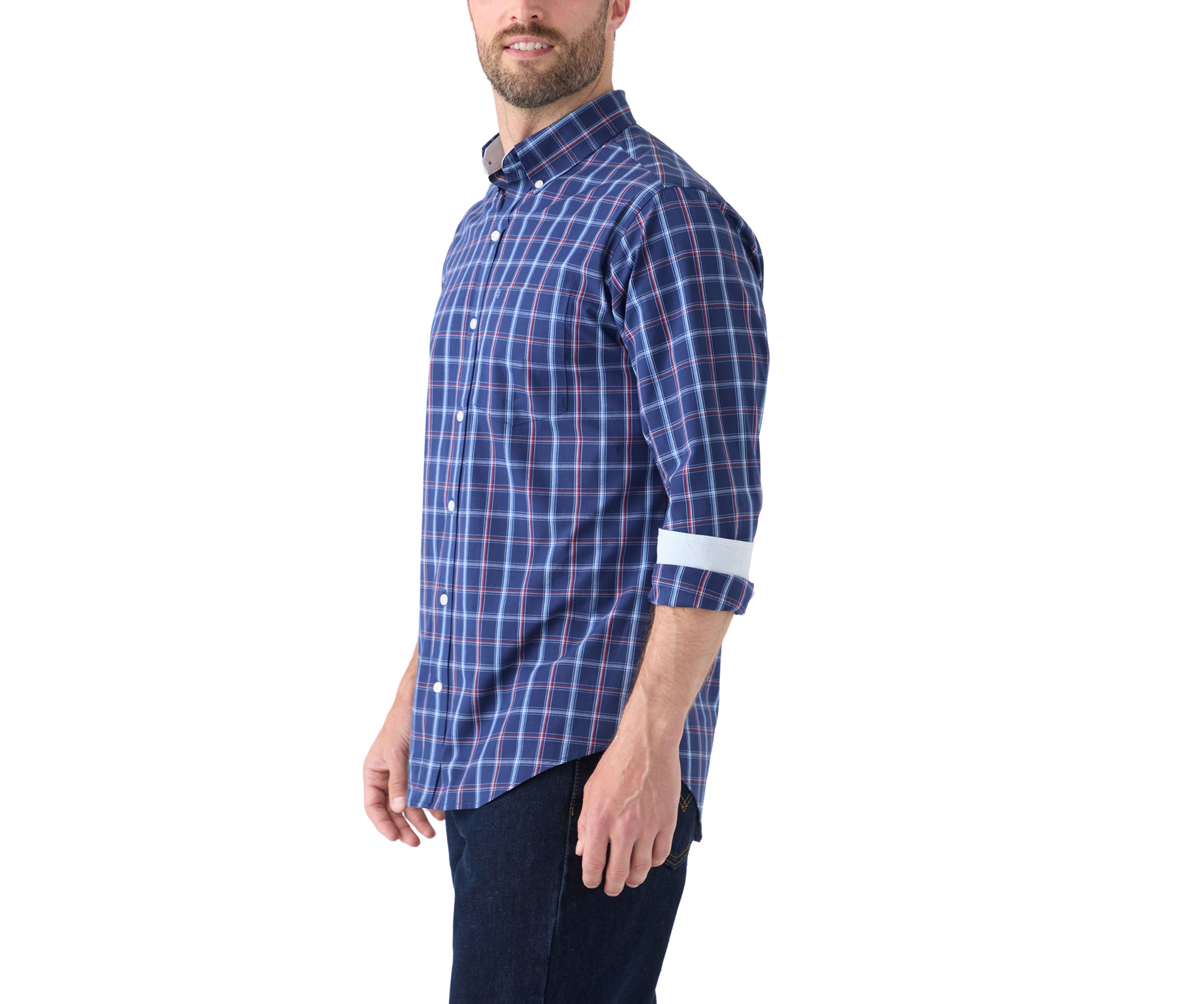 Dark Colored Plaid Shirt