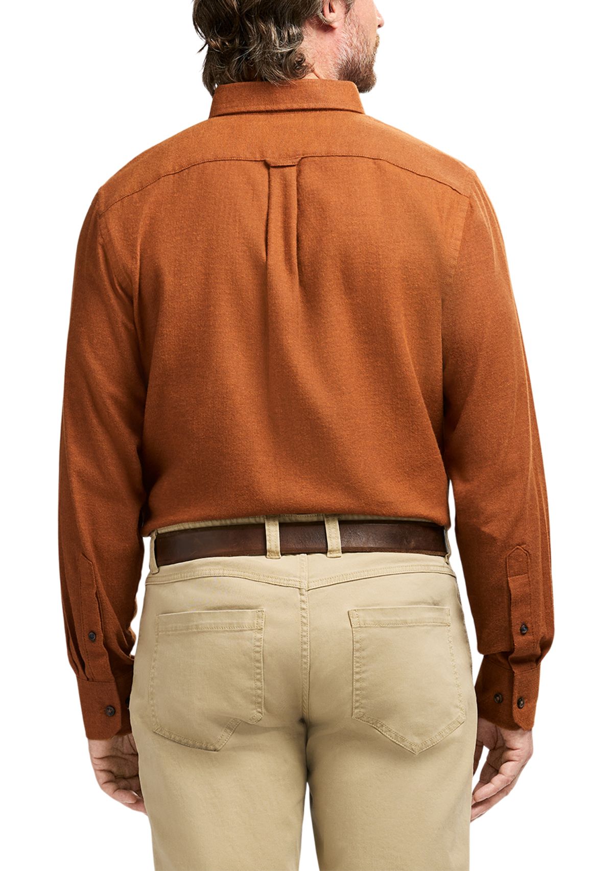 Long Sleeve Solid Color Flannel Shirt