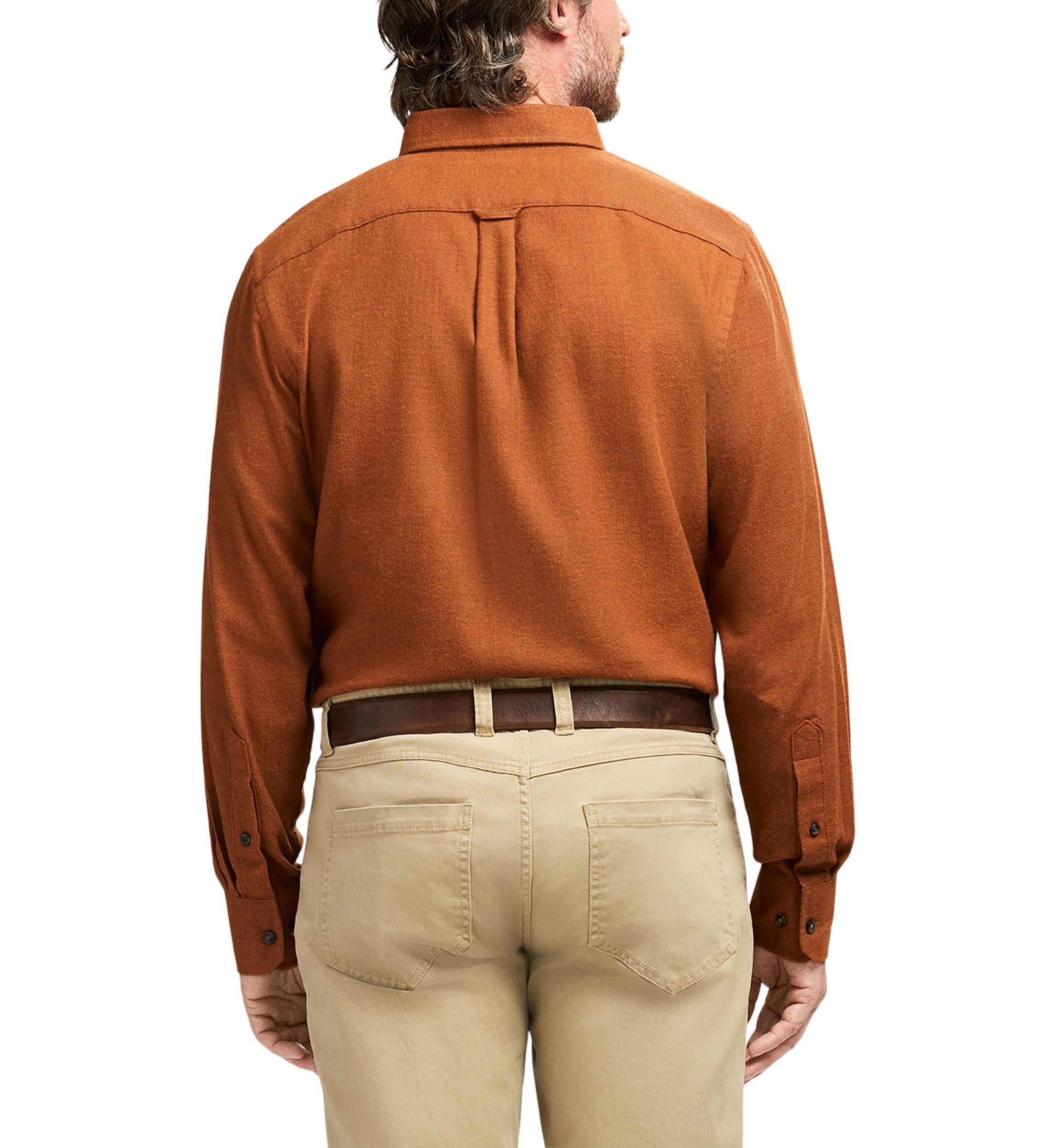 Long Sleeve Solid Color Flannel Shirt