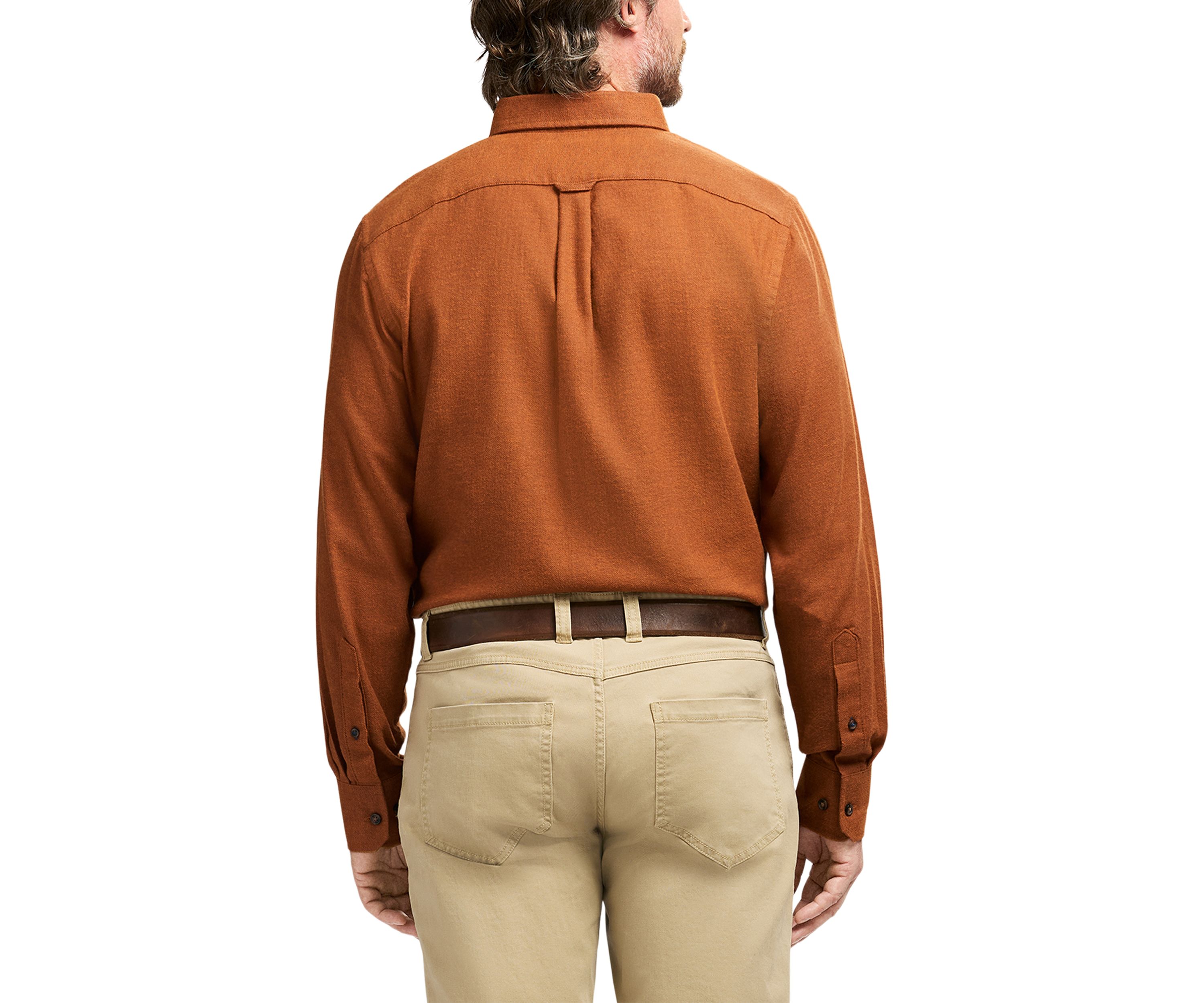 Long Sleeve Solid Color Flannel Shirt
