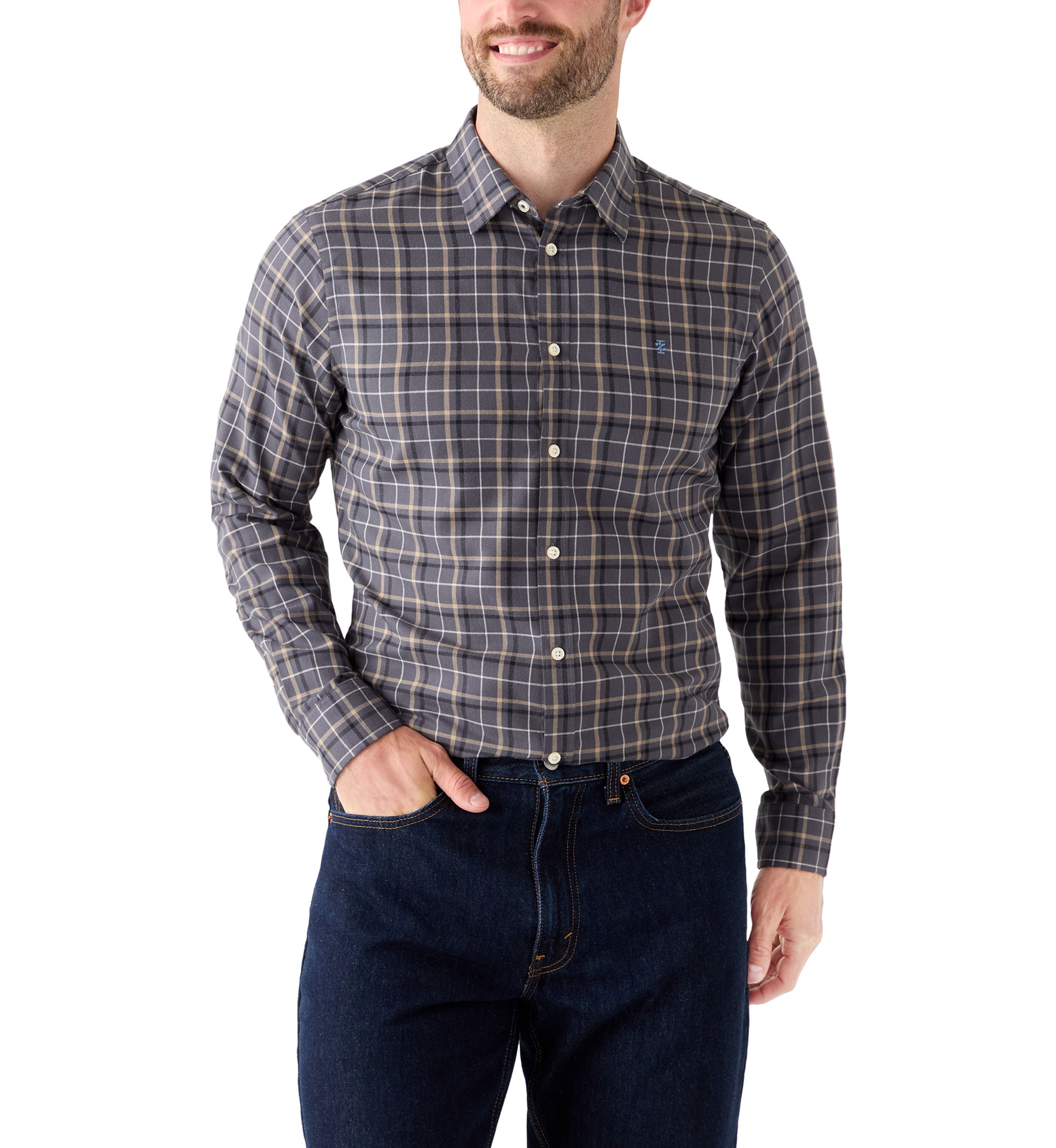 Plaid Twill Dress Shirt 