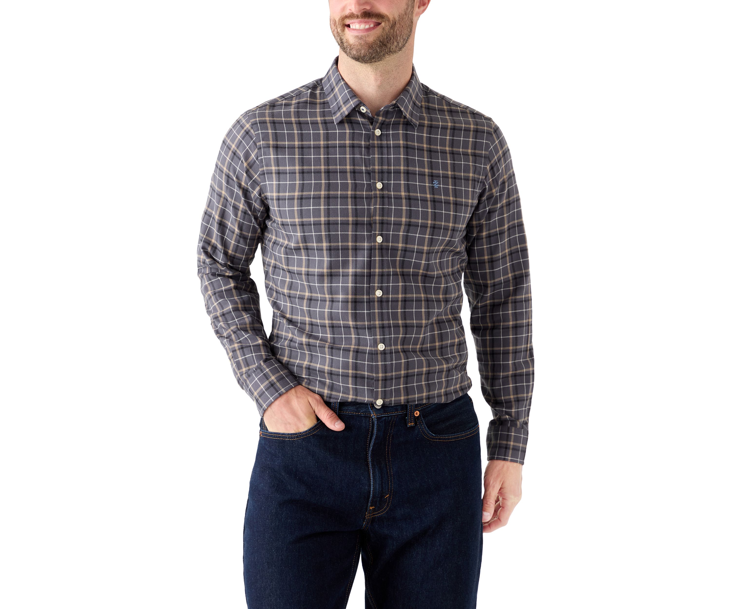 Plaid Twill Dress Shirt 