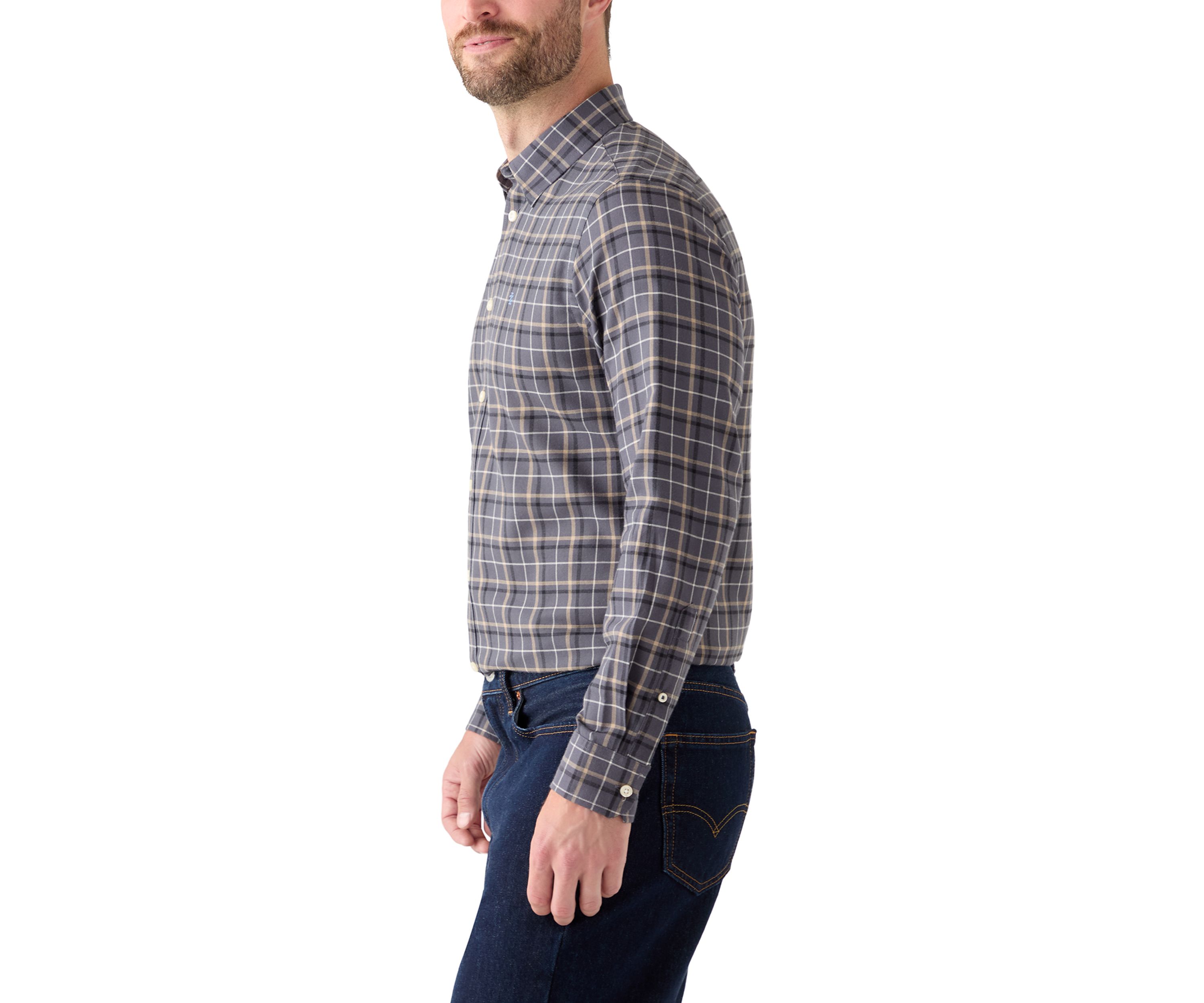 Plaid Twill Dress Shirt 