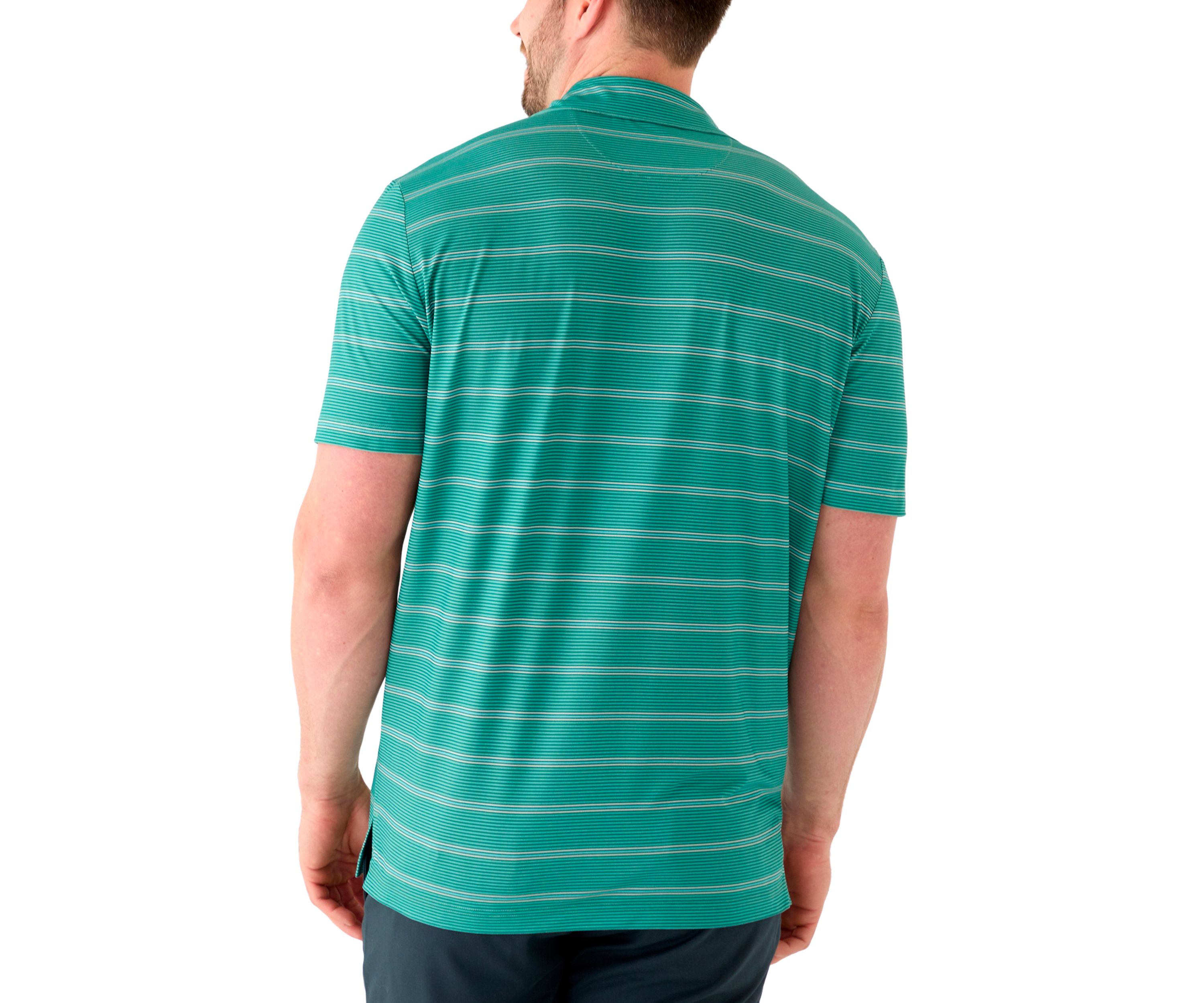 Big & Tall Short Sleeve Stripe Golf Polo Shirt