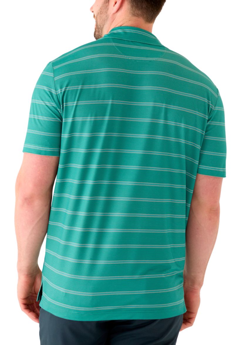 Big & Tall Short Sleeve Stripe Golf Polo Shirt