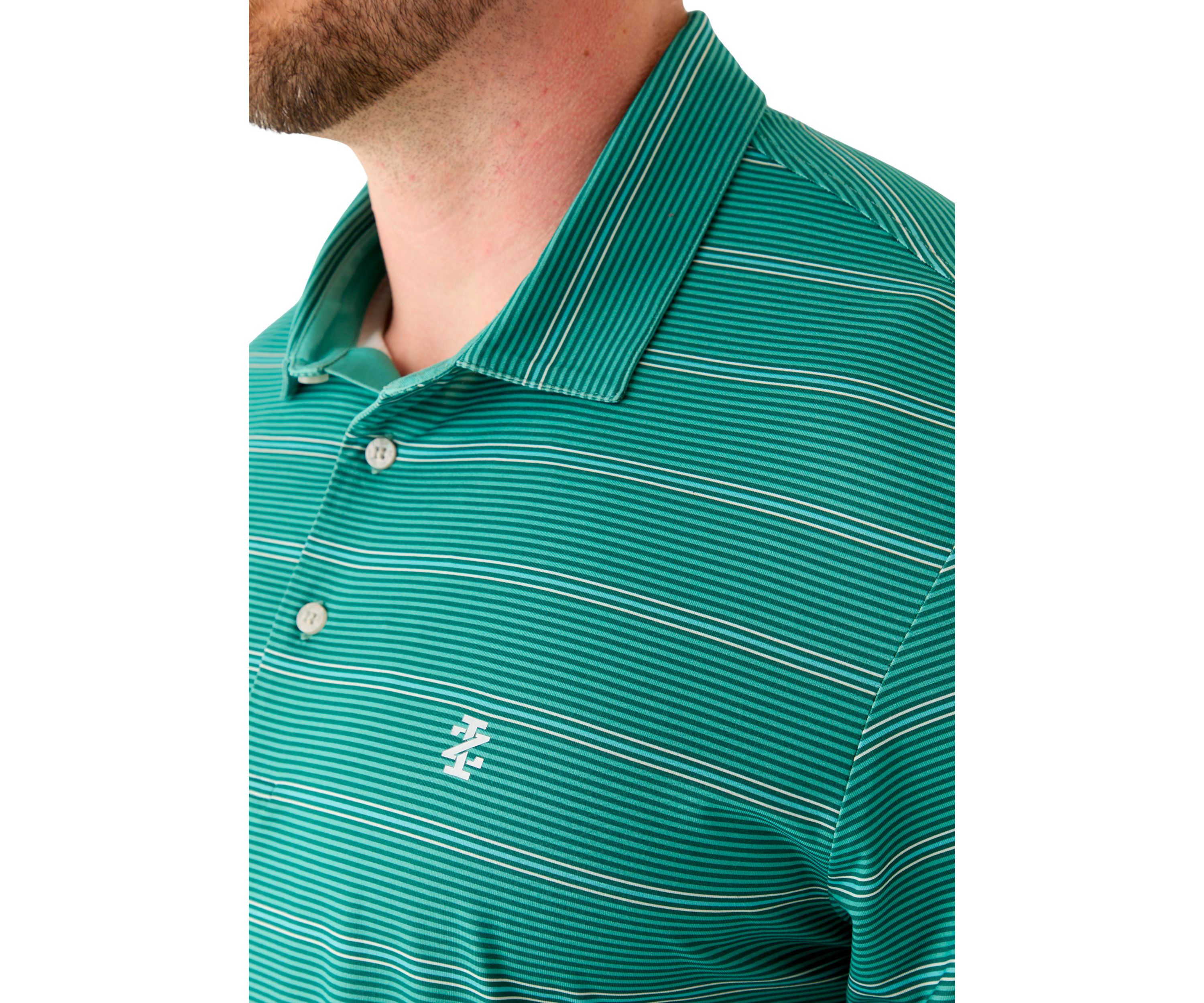 Big & Tall Short Sleeve Stripe Golf Polo Shirt