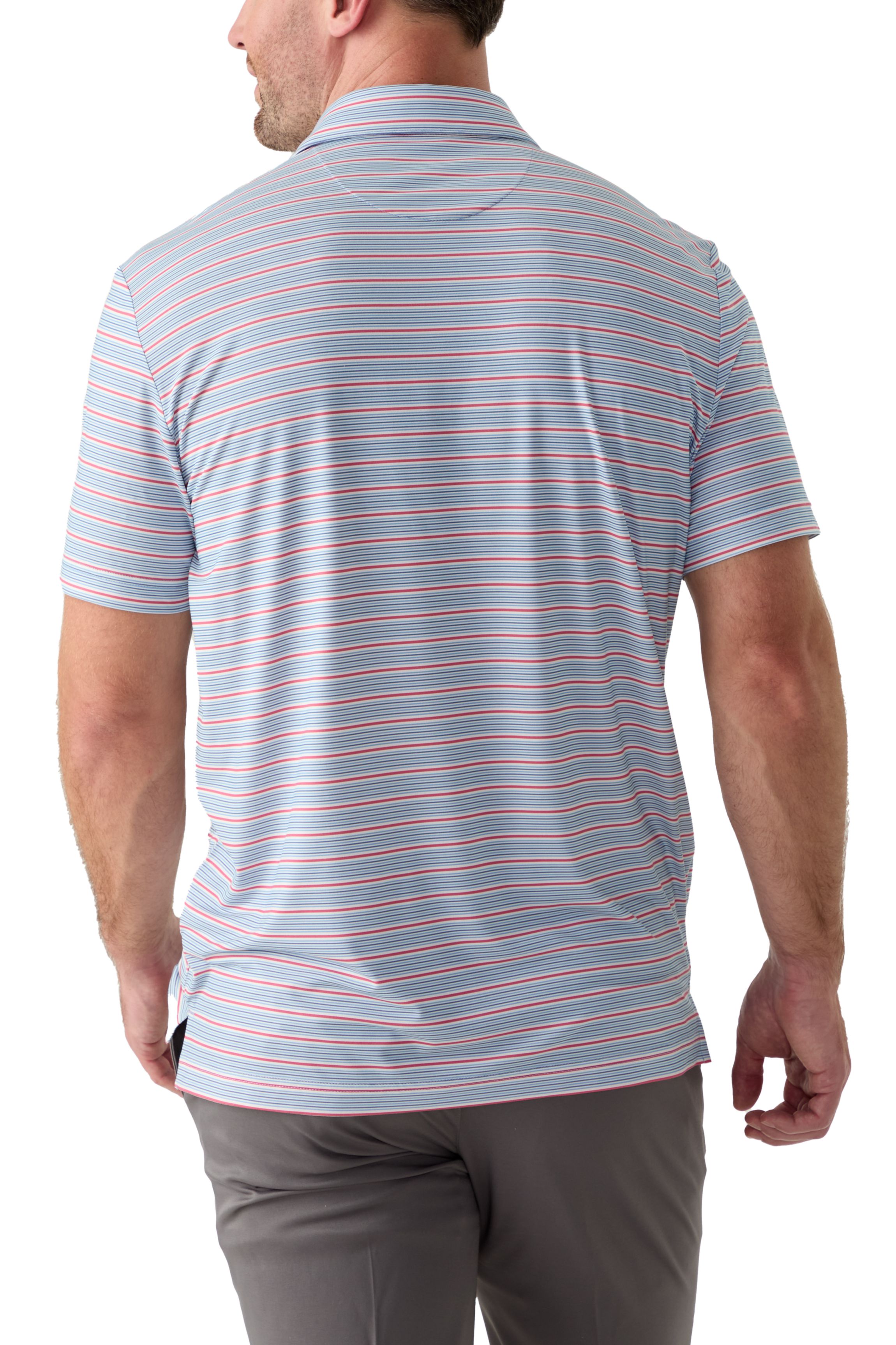 Short Sleeve Stripe Polo Shirt