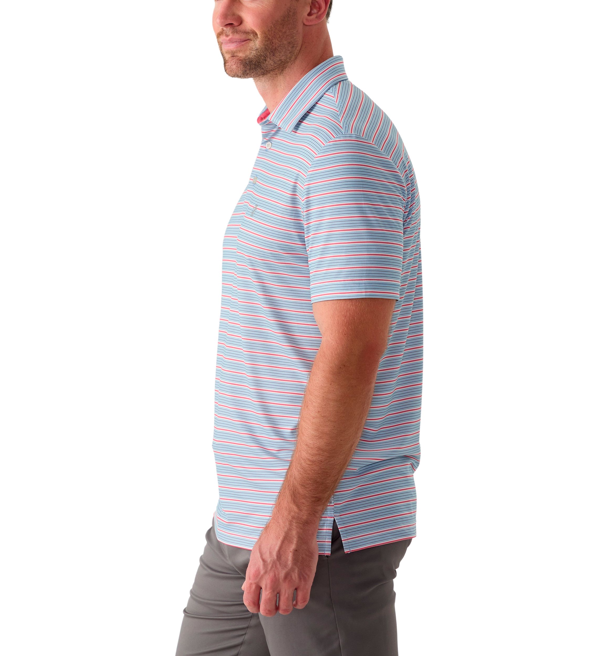 Short Sleeve Stripe Polo Shirt
