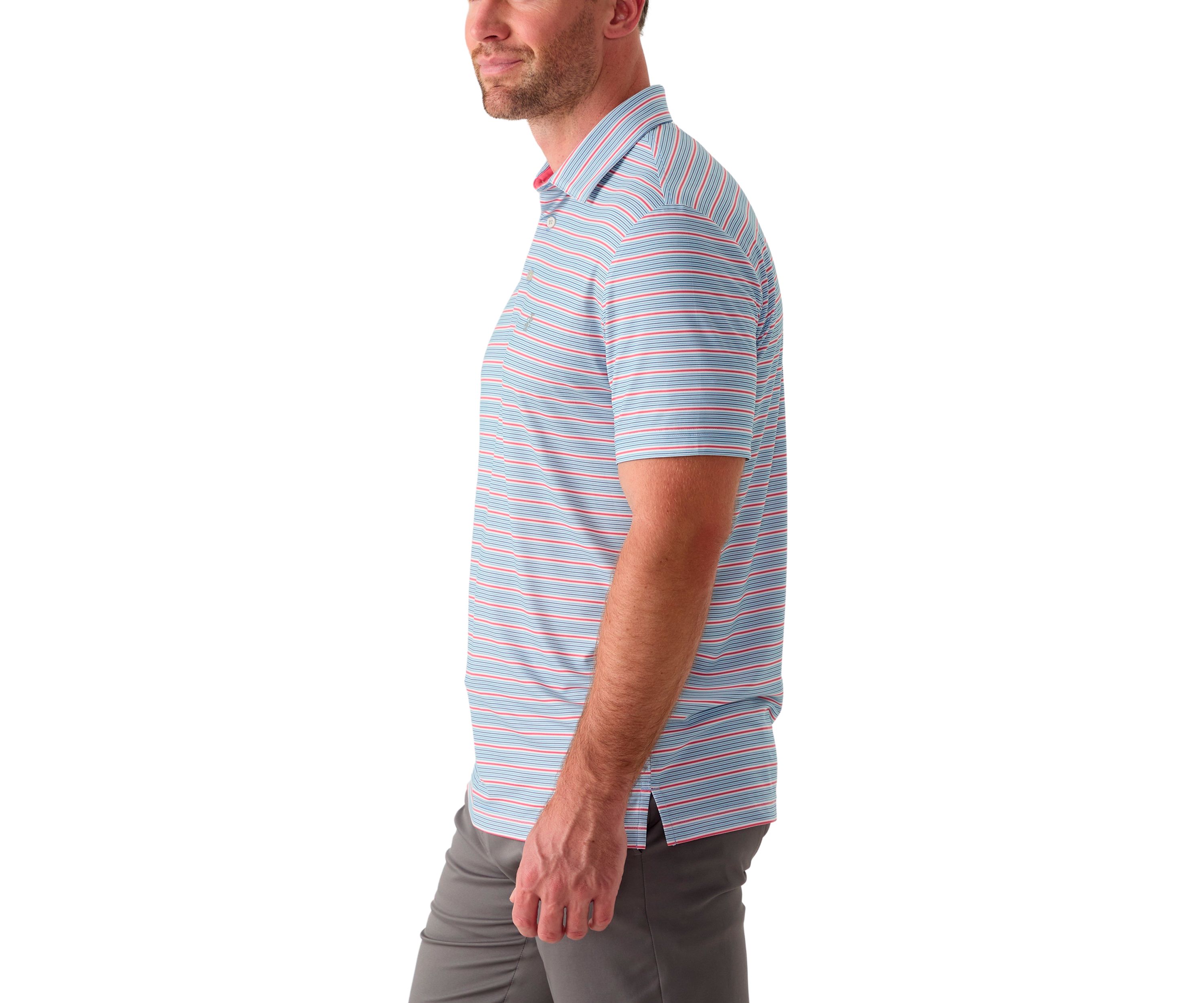 Short Sleeve Stripe Polo Shirt
