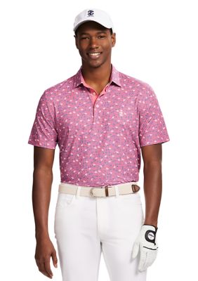 IZOD Men's Floral Printed Polo Shirt, 2XL