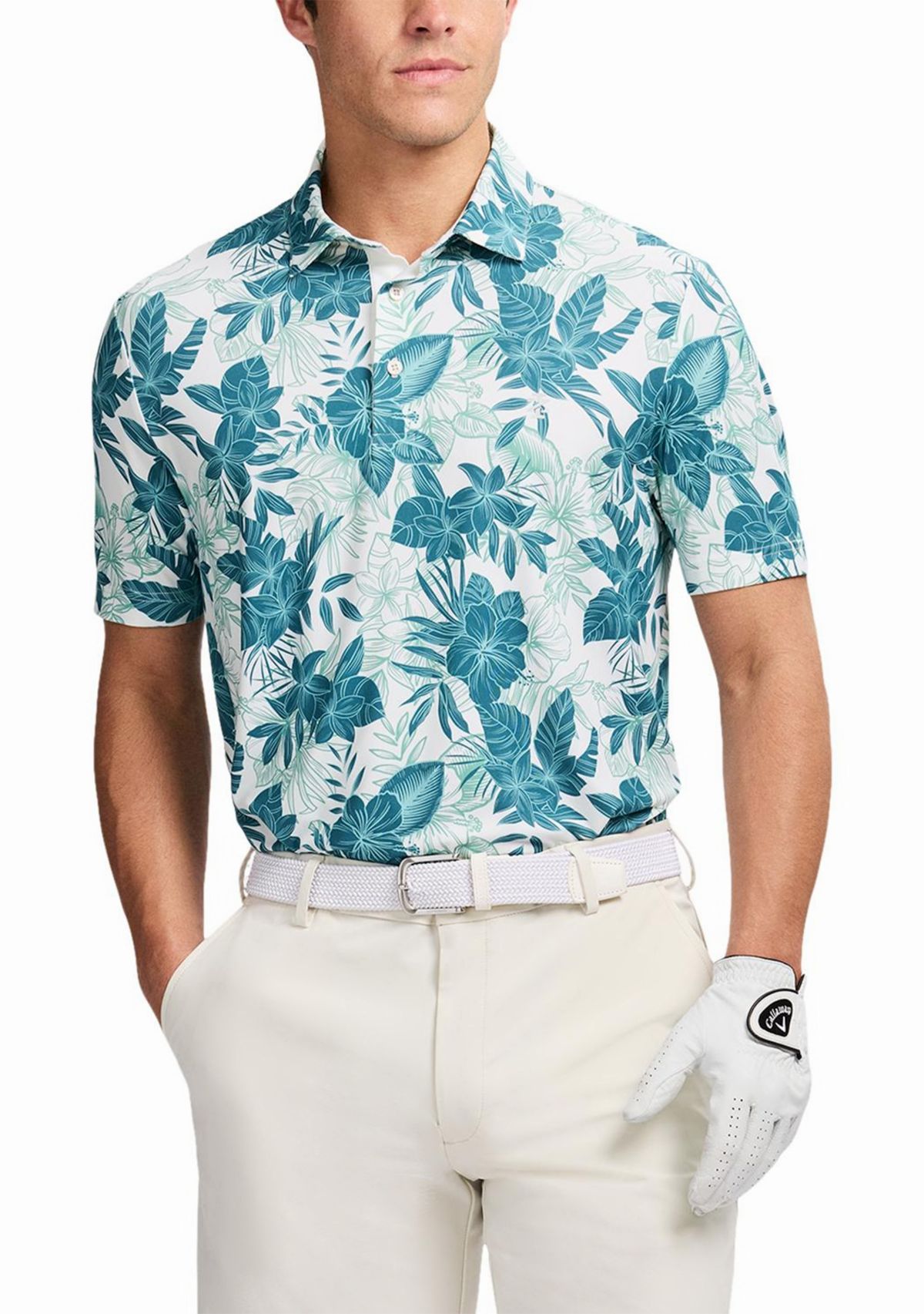 Large Leaf Print Shirt