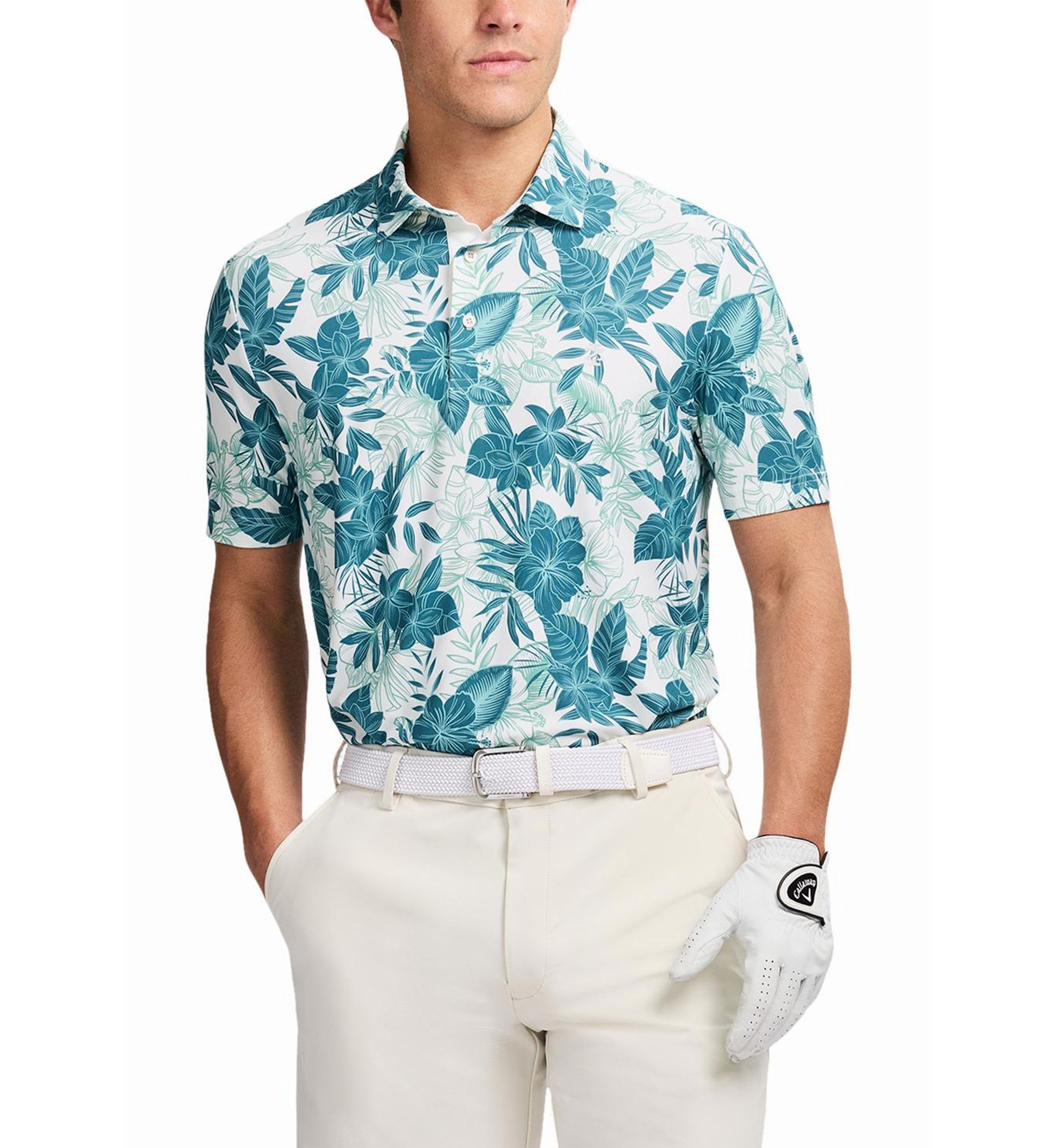 Large Leaf Print Shirt