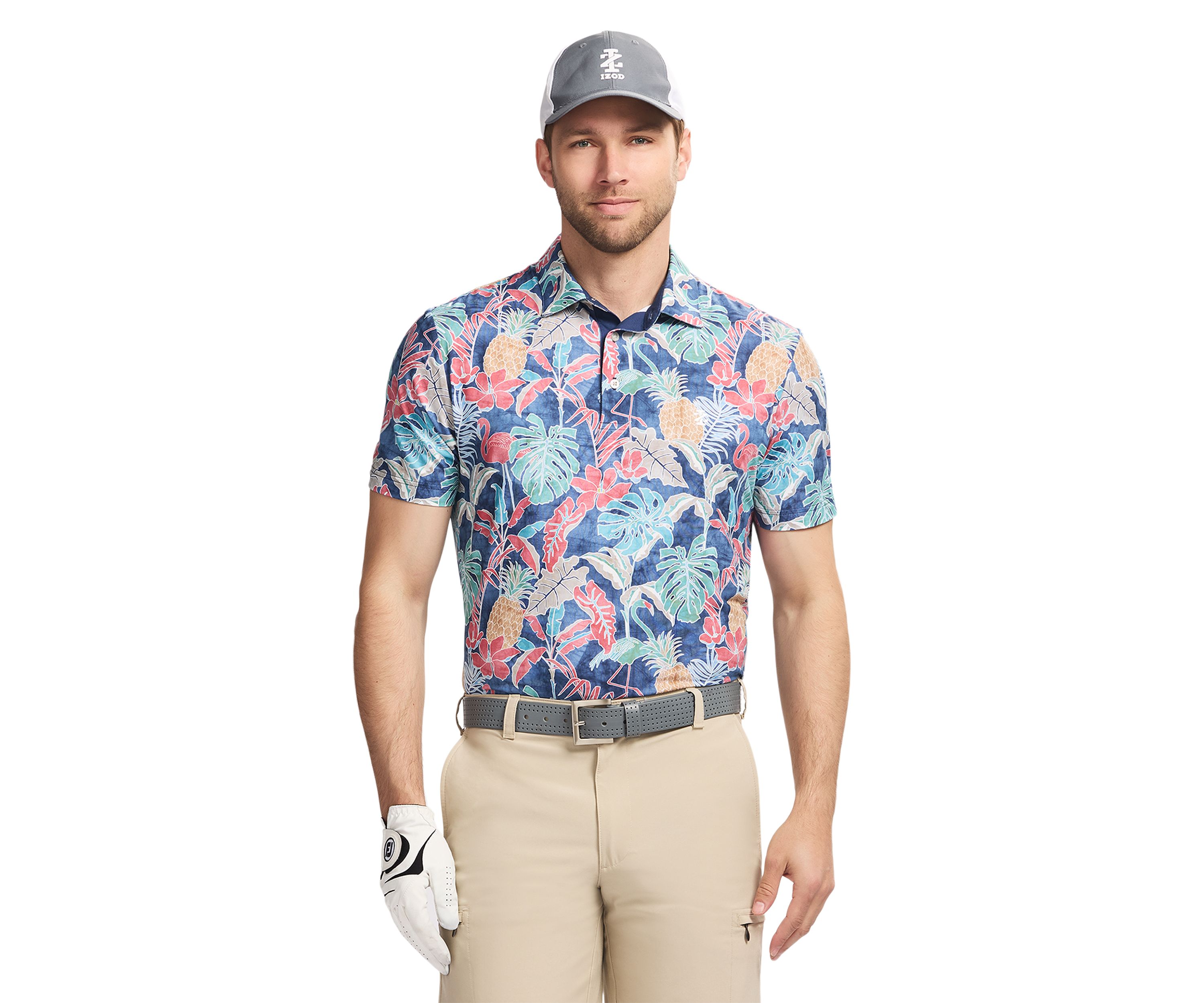 Tropical Printed Polo Shirt
