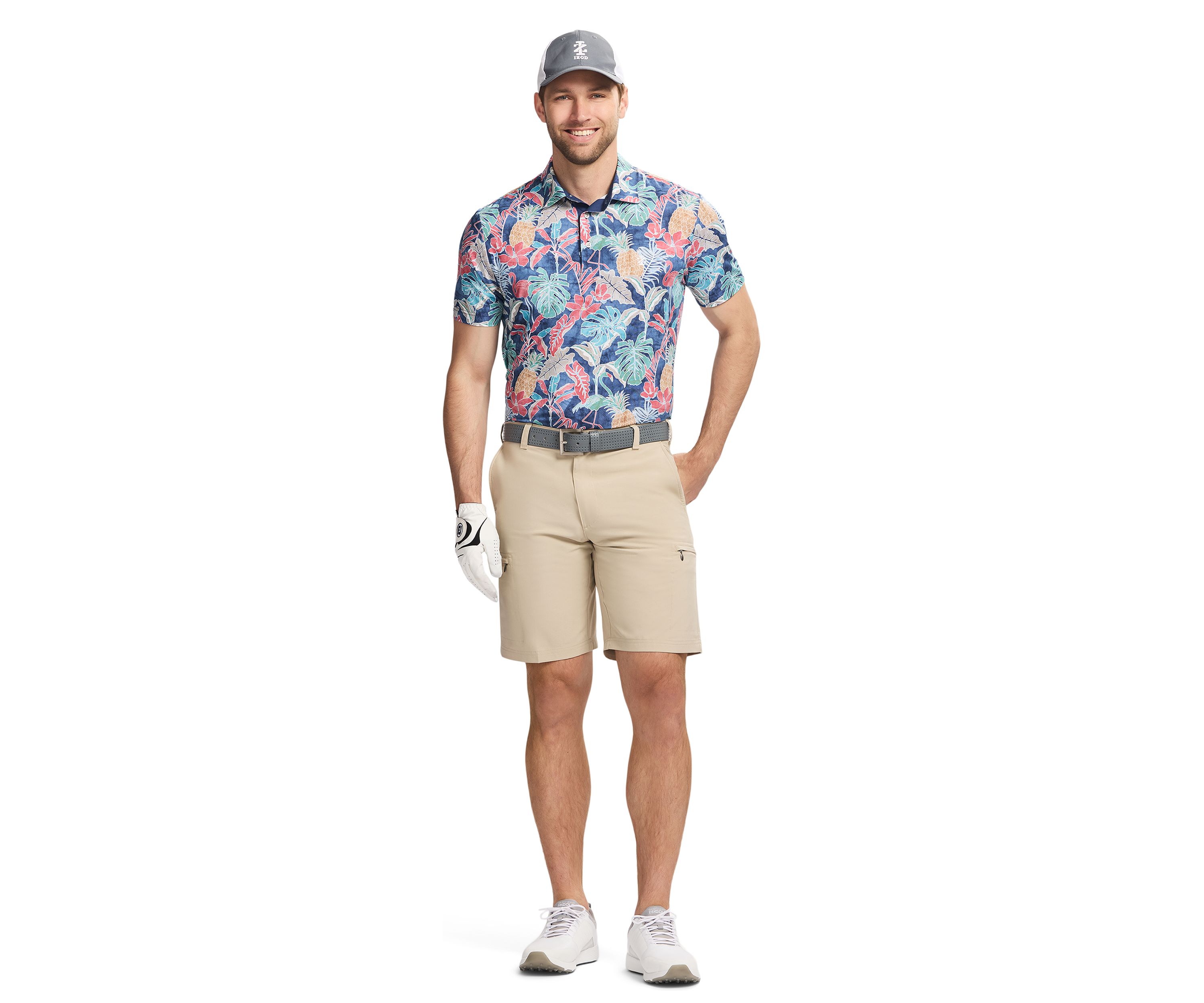 Tropical Printed Polo Shirt