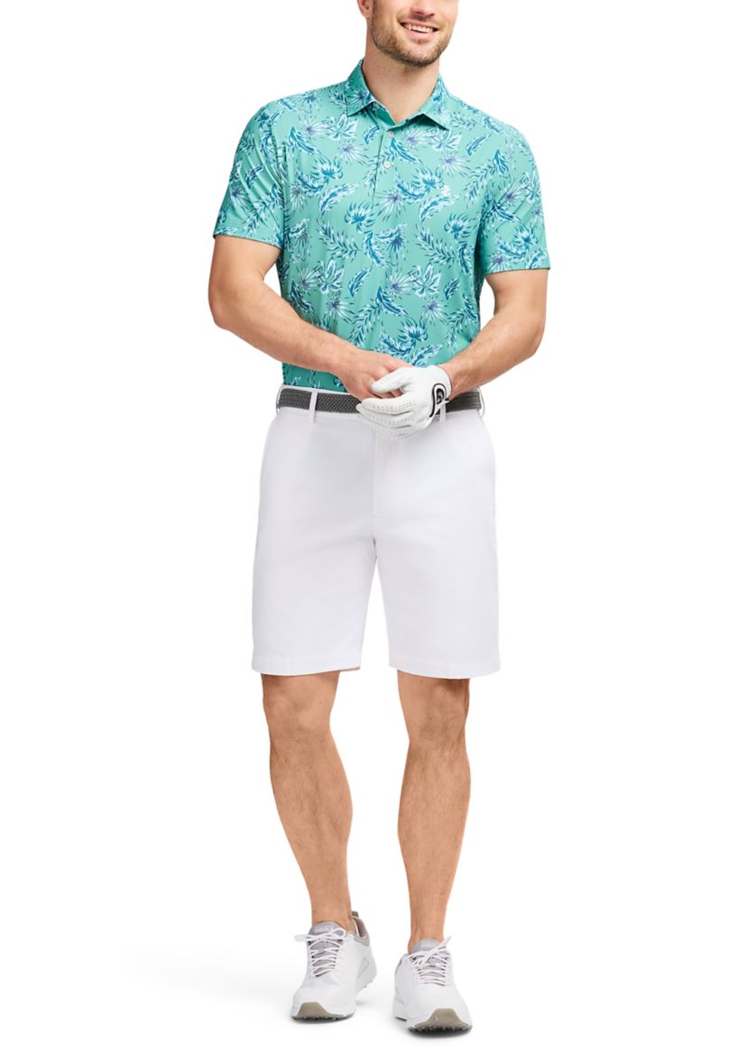 Blue Agave Print Knit Golf Polo Shirt 