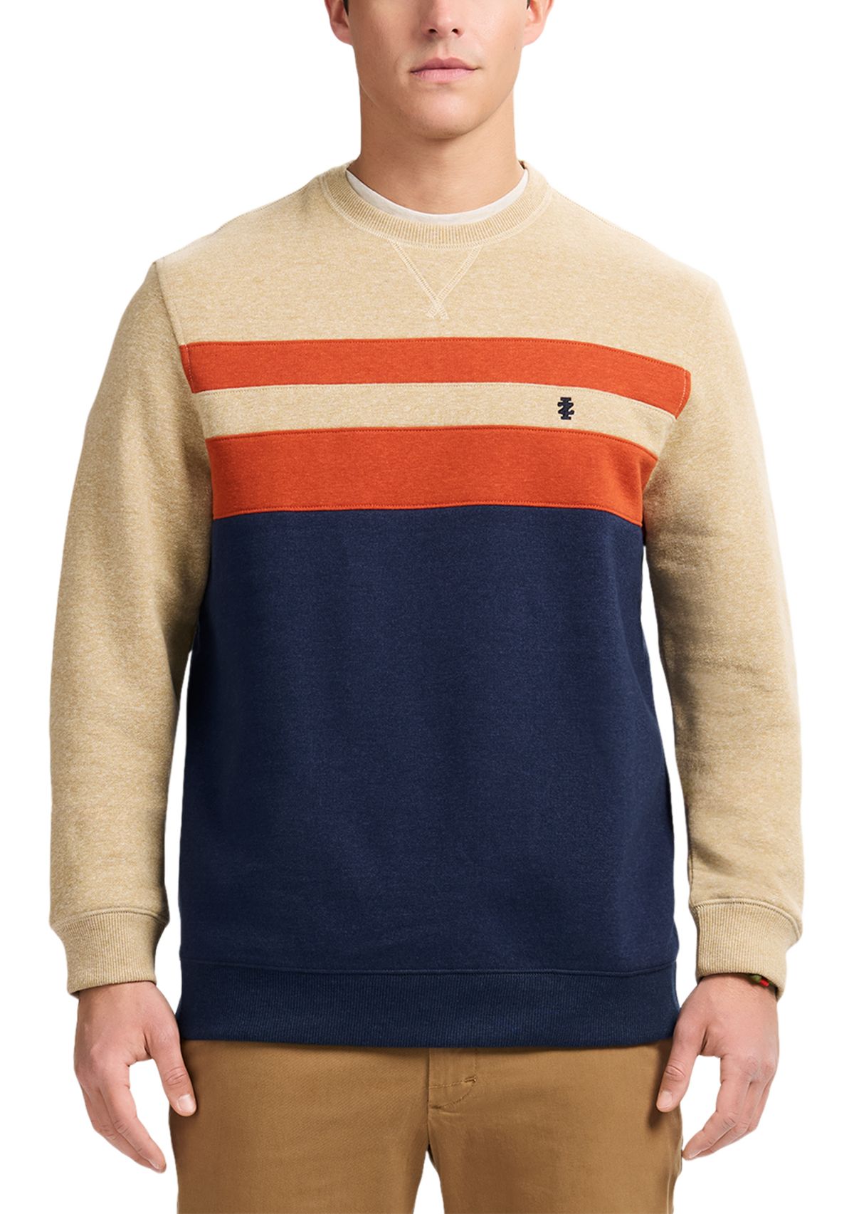 Crew Fleece Stripe Crewneck Pullover