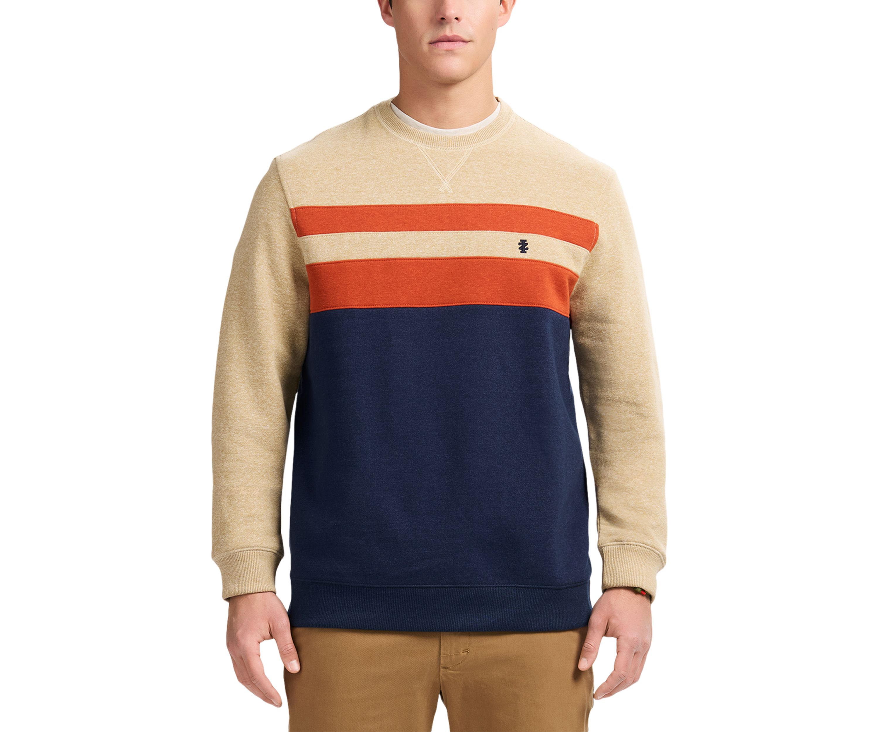 Crew Fleece Stripe Crewneck Pullover