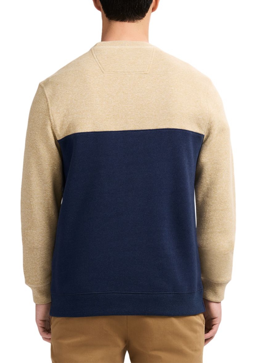 Crew Fleece Stripe Crewneck Pullover