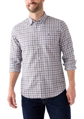 IZOD Men's Plaid Twill Dress Shirt, 2XL