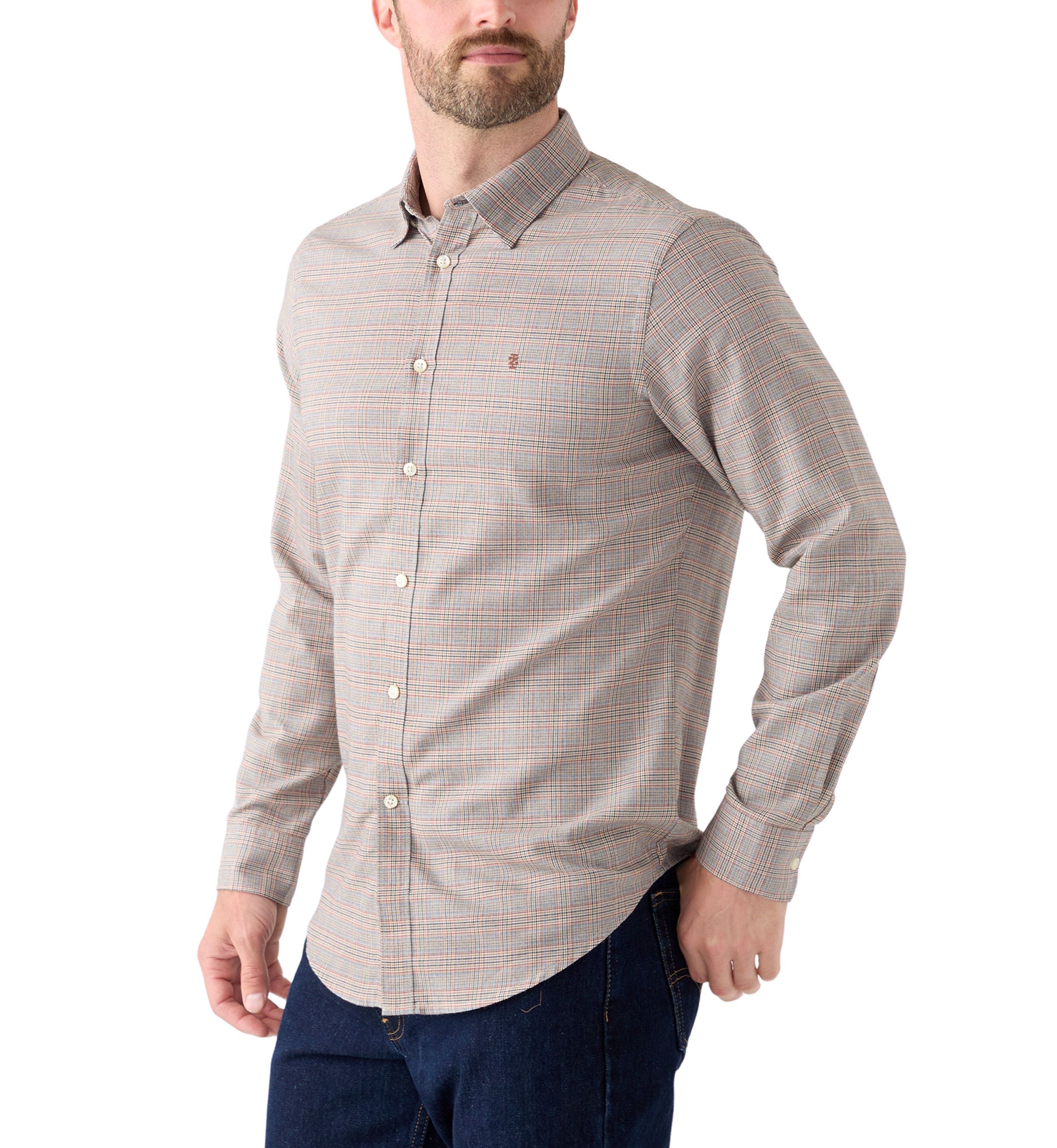 Mens Luxe Twill Khaki Shirt
