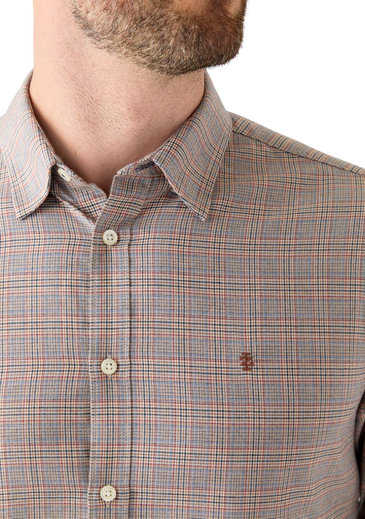 Mens Luxe Twill Khaki Shirt