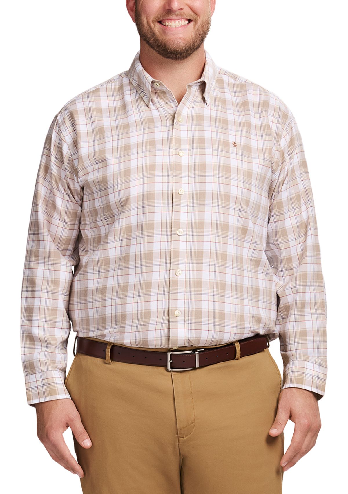 Big & Tall Lux Twill Long Sleeve Button Down Shirt 
