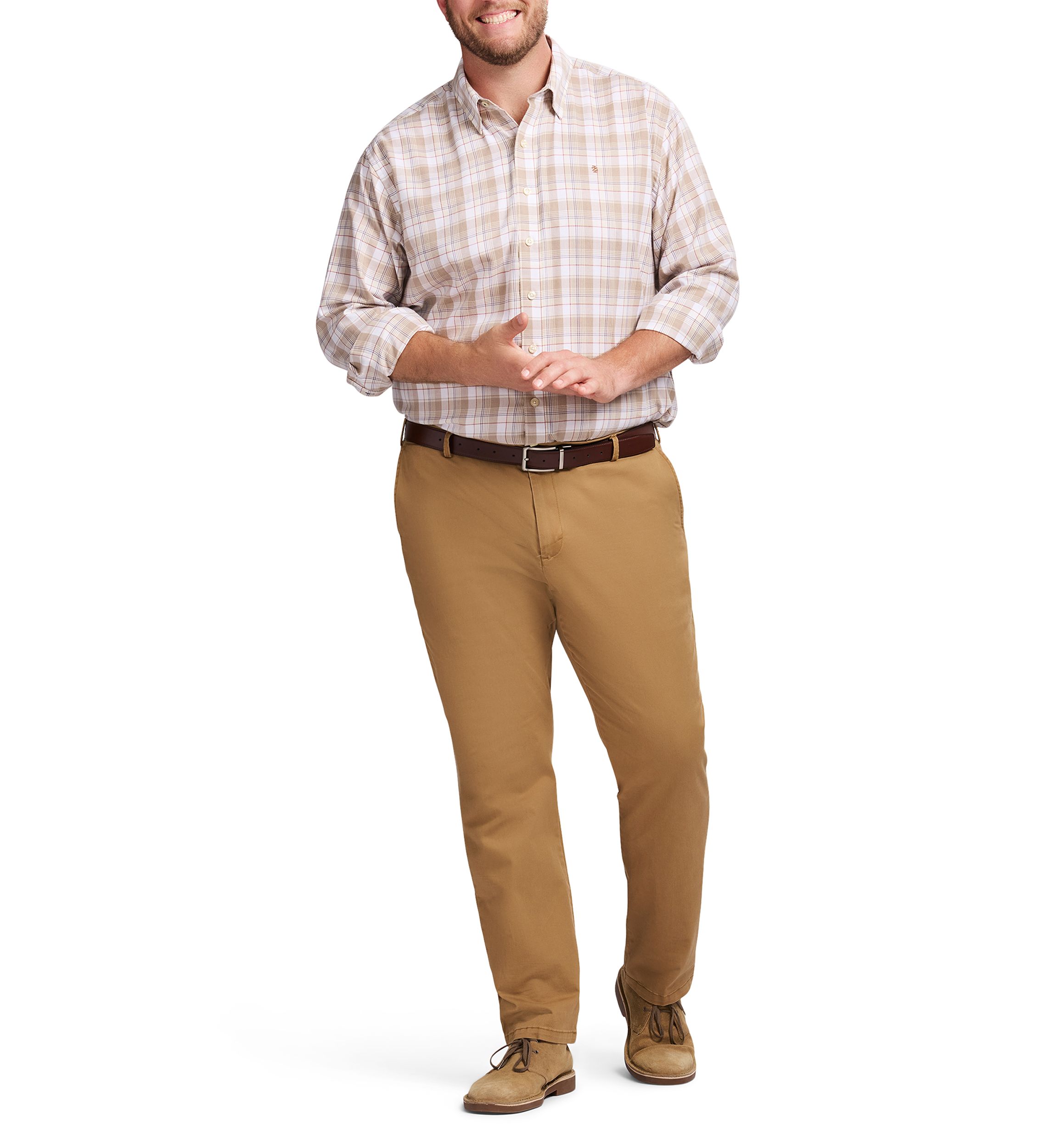 Big & Tall Lux Twill Long Sleeve Button Down Shirt 